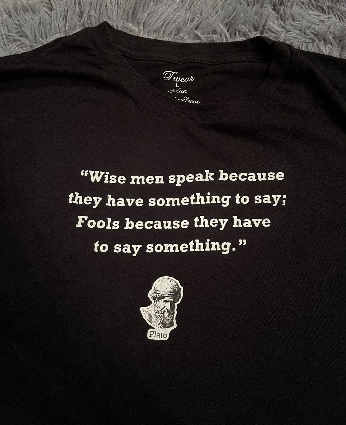 Vintage Plato quote philosophy vintage t-shirt Size US L / EU 52-54 / 3 - 2 Thumbnail