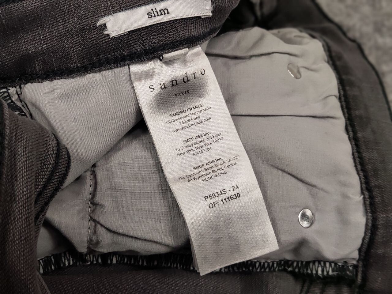 Sandro Sandro Designer Premium Grey Denim Mens Jeans Size US 30 / EU 46 - 20 Thumbnail