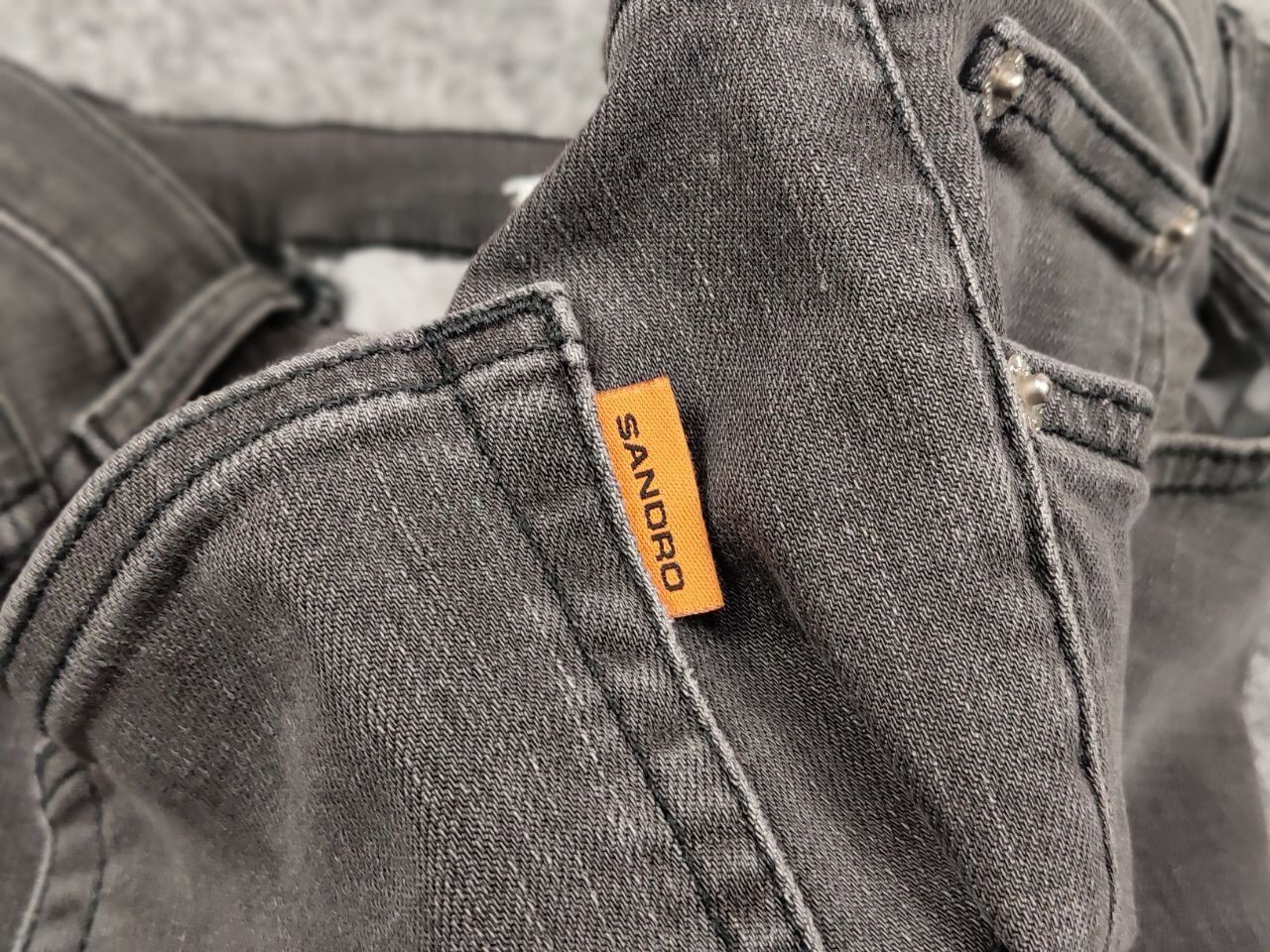 Sandro Sandro Designer Premium Grey Denim Mens Jeans Size US 30 / EU 46 - 17 Thumbnail