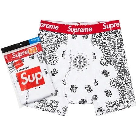 100% Authentic Supreme x Hanes Underwear Lable Boxer Briefs (1