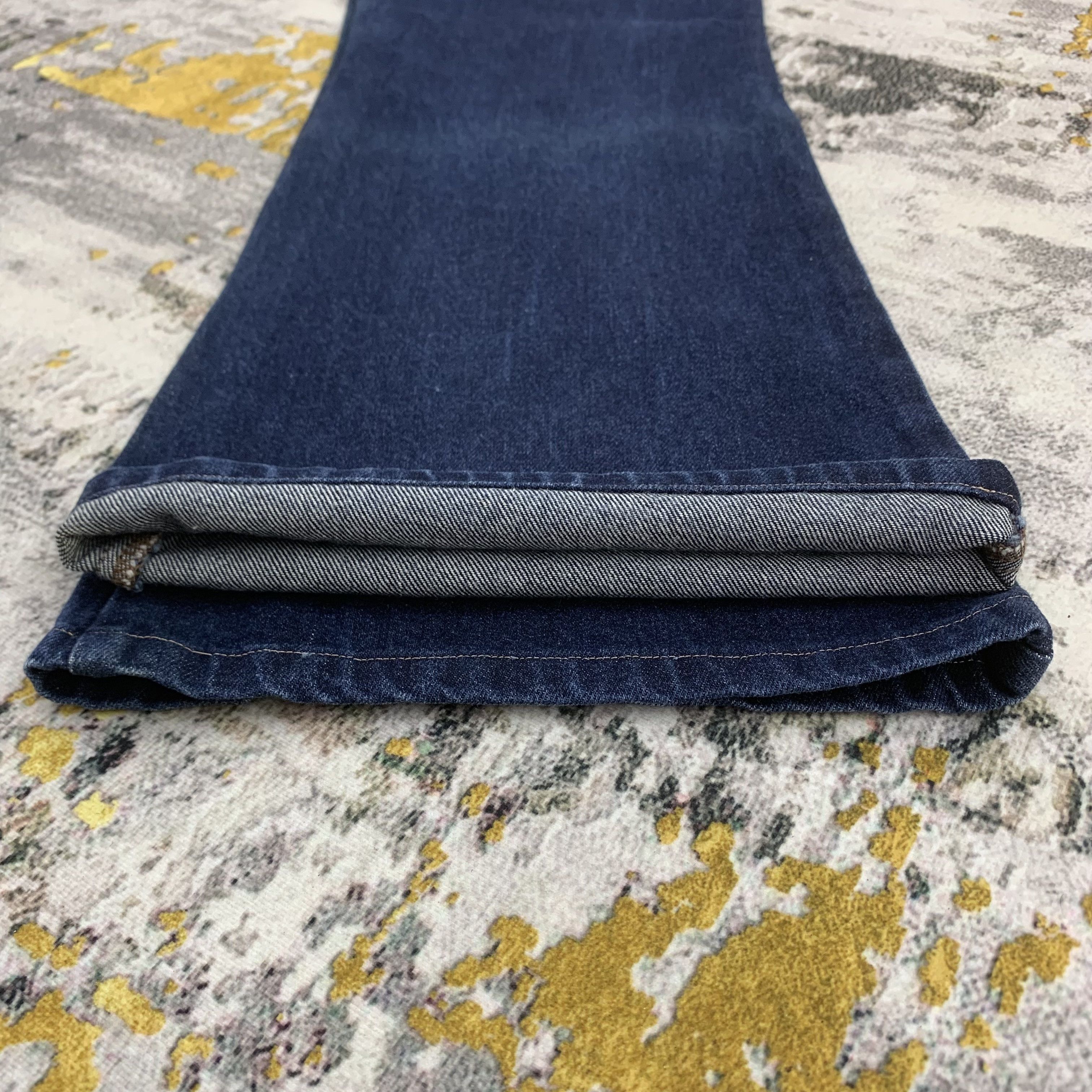 Japanese Brand John Jello Womens Denim Blue Flared Jeans Fly Button Size 27" / US 4 / IT 40 - 7 Thumbnail