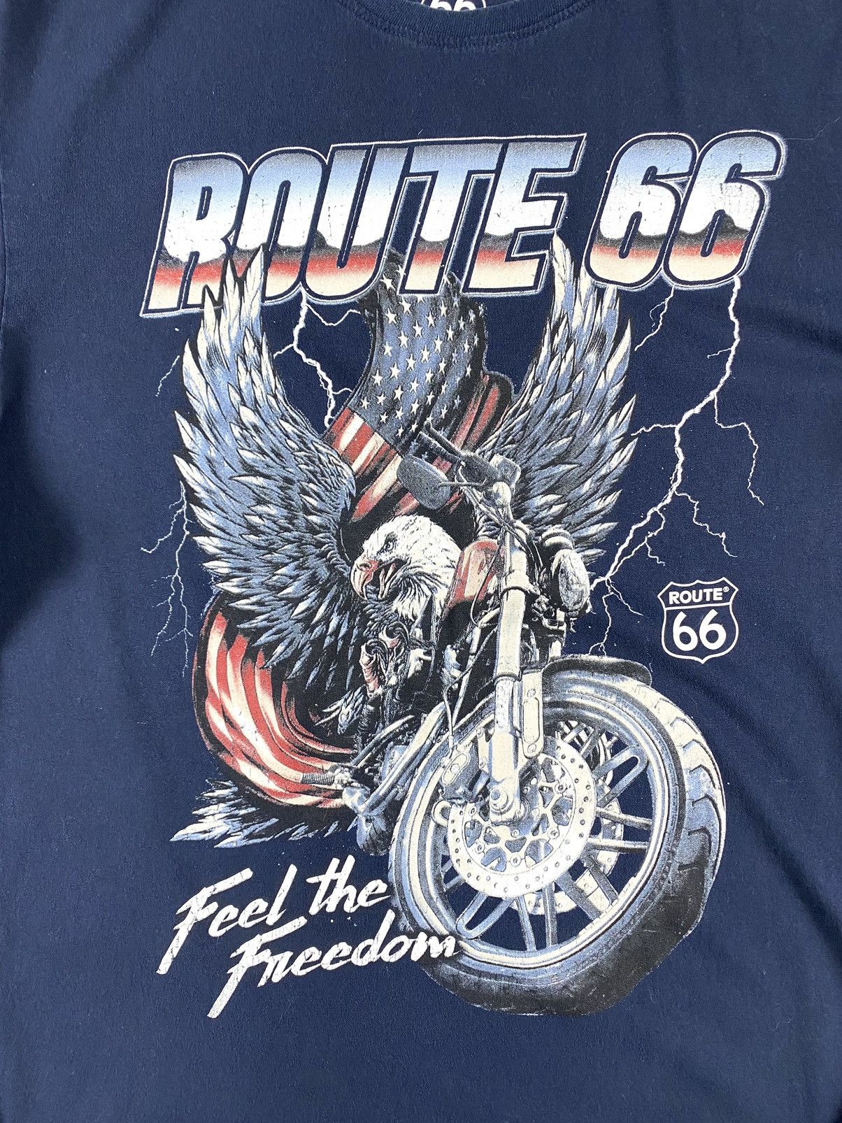 Band Tees Vintage Motorcycle Route 66 T Shirt Y2K Harley Davidson Size US L / EU 52-54 / 3 - 4 Thumbnail