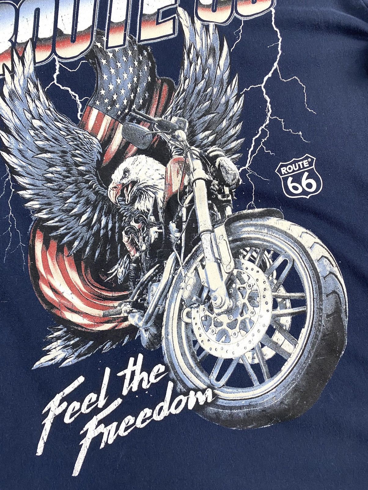 Band Tees Vintage Motorcycle Route 66 T Shirt Y2K Harley Davidson Size US L / EU 52-54 / 3 - 6 Thumbnail