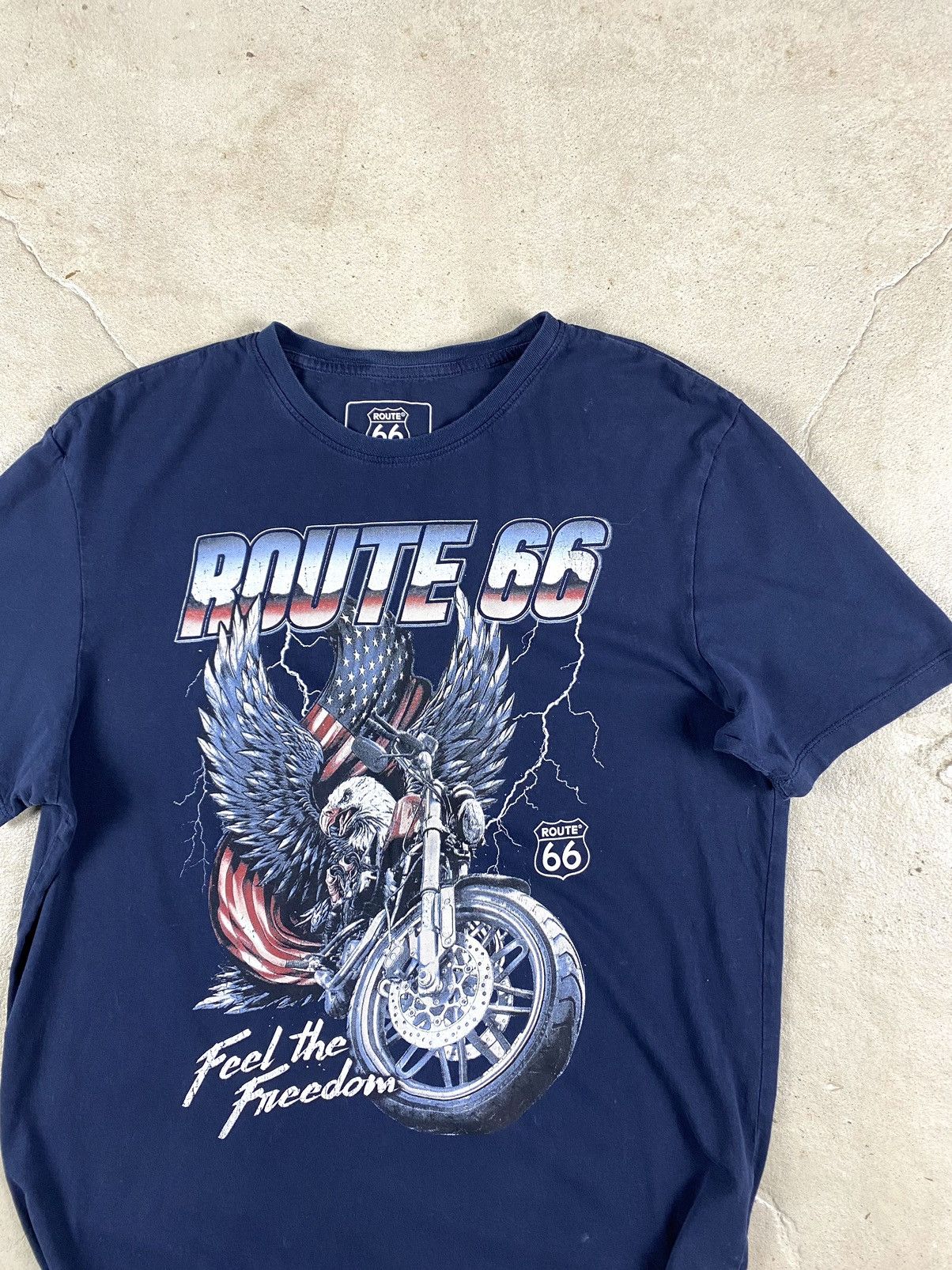 Band Tees Vintage Motorcycle Route 66 T Shirt Y2K Harley Davidson Size US L / EU 52-54 / 3 - 2 Thumbnail