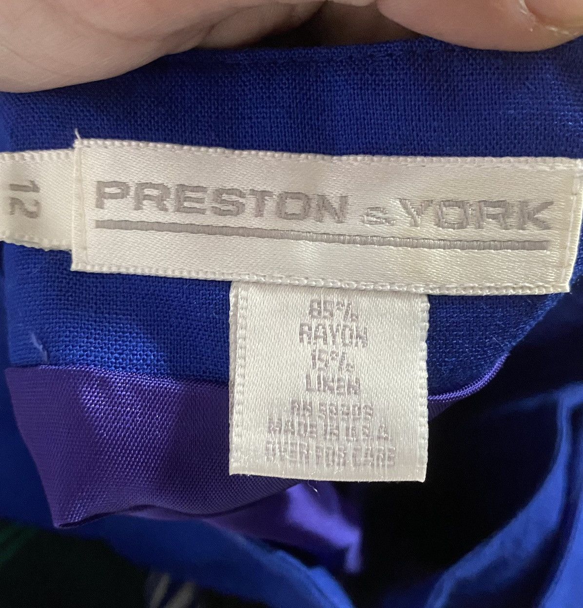Preston & York × Vintage Preston & York, VTG, Royal Blue, Wrap Skirt Size 30" / US 8 / IT 44 - 8 Thumbnail