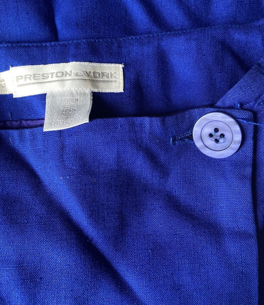 Preston & York × Vintage Preston & York, VTG, Royal Blue, Wrap Skirt Size 30" / US 8 / IT 44 - 7 Thumbnail