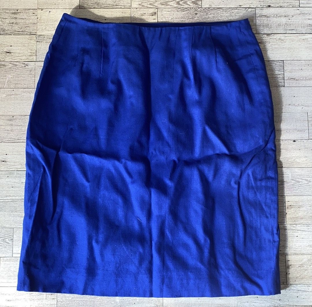 Preston & York × Vintage Preston & York, VTG, Royal Blue, Wrap Skirt Size 30" / US 8 / IT 44 - 9 Thumbnail