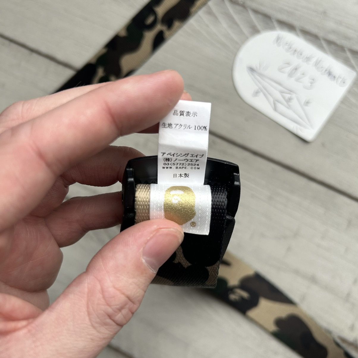 Bape A BATHiNG APE 1st OG CAMO G.i. BELT TAN YELLOW Made in Japan Size ONE SIZE - 5 Thumbnail