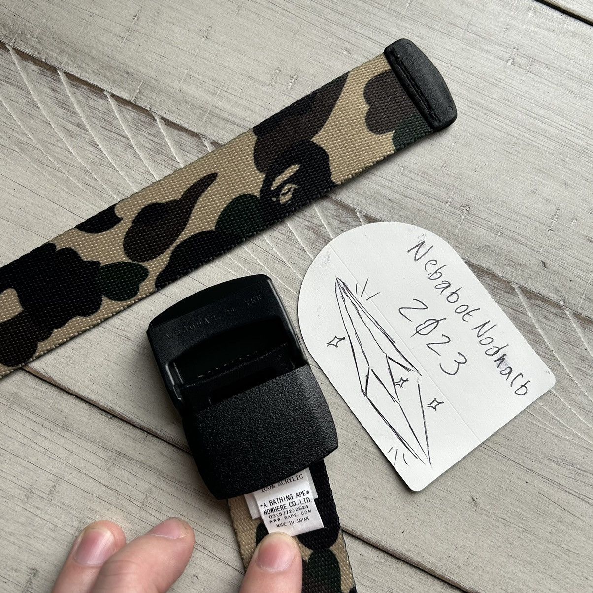 Bape A BATHiNG APE 1st OG CAMO G.i. BELT TAN YELLOW Made in Japan Size ONE SIZE - 7 Thumbnail