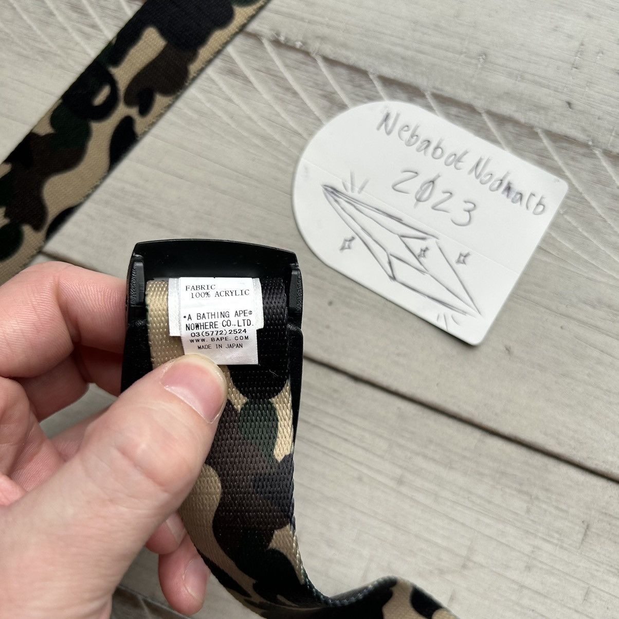 Bape A BATHiNG APE 1st OG CAMO G.i. BELT TAN YELLOW Made in Japan Size ONE SIZE - 3 Thumbnail