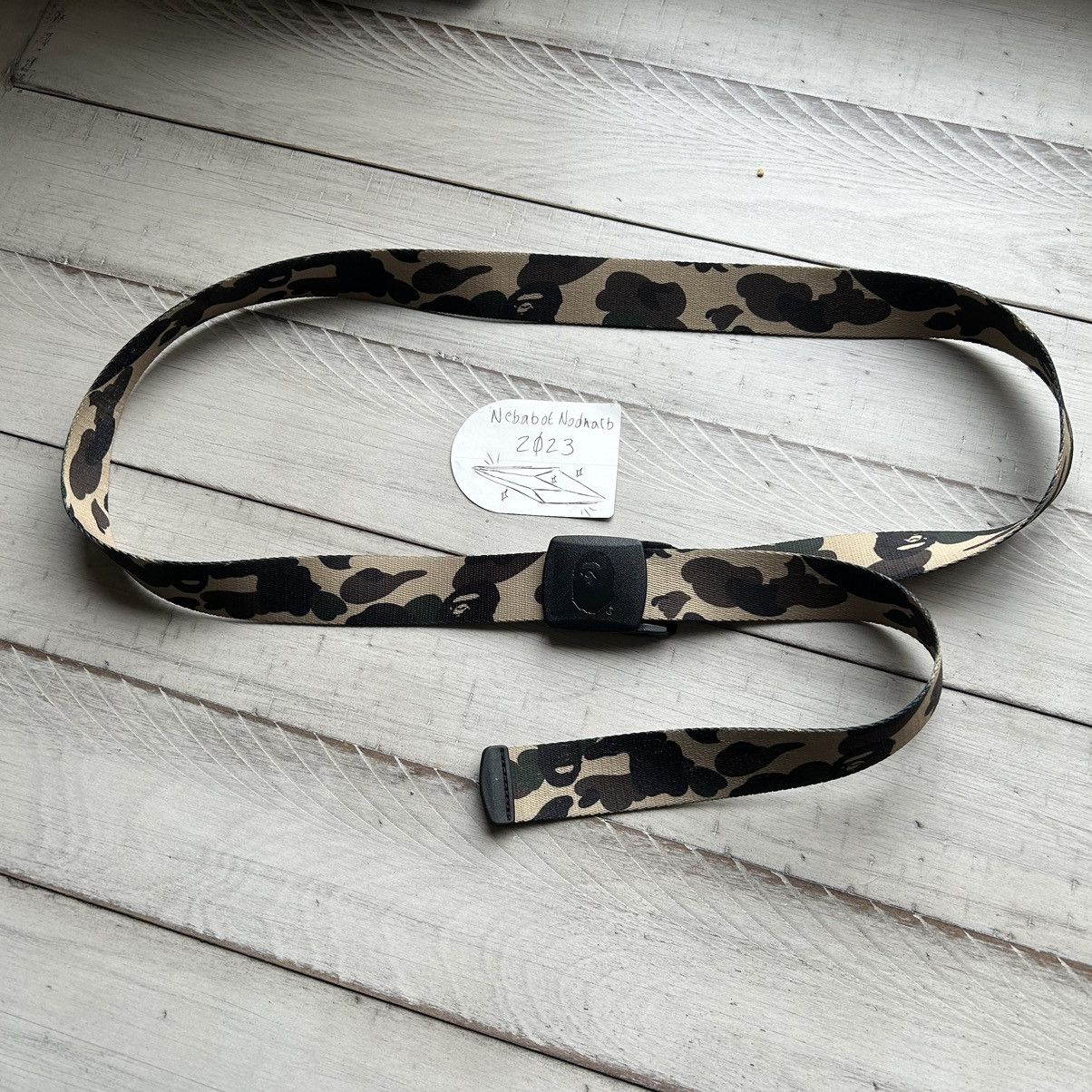 Bape A BATHiNG APE 1st OG CAMO G.i. BELT TAN YELLOW Made in Japan Size ONE SIZE - 2 Thumbnail