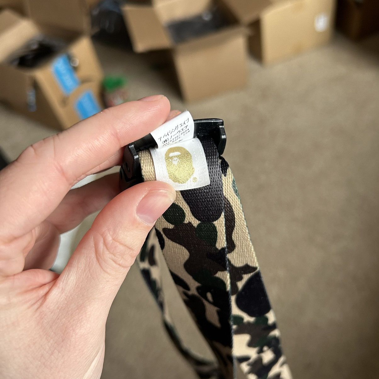 Bape A BATHiNG APE 1st OG CAMO G.i. BELT TAN YELLOW Made in Japan Size ONE SIZE - 8 Thumbnail