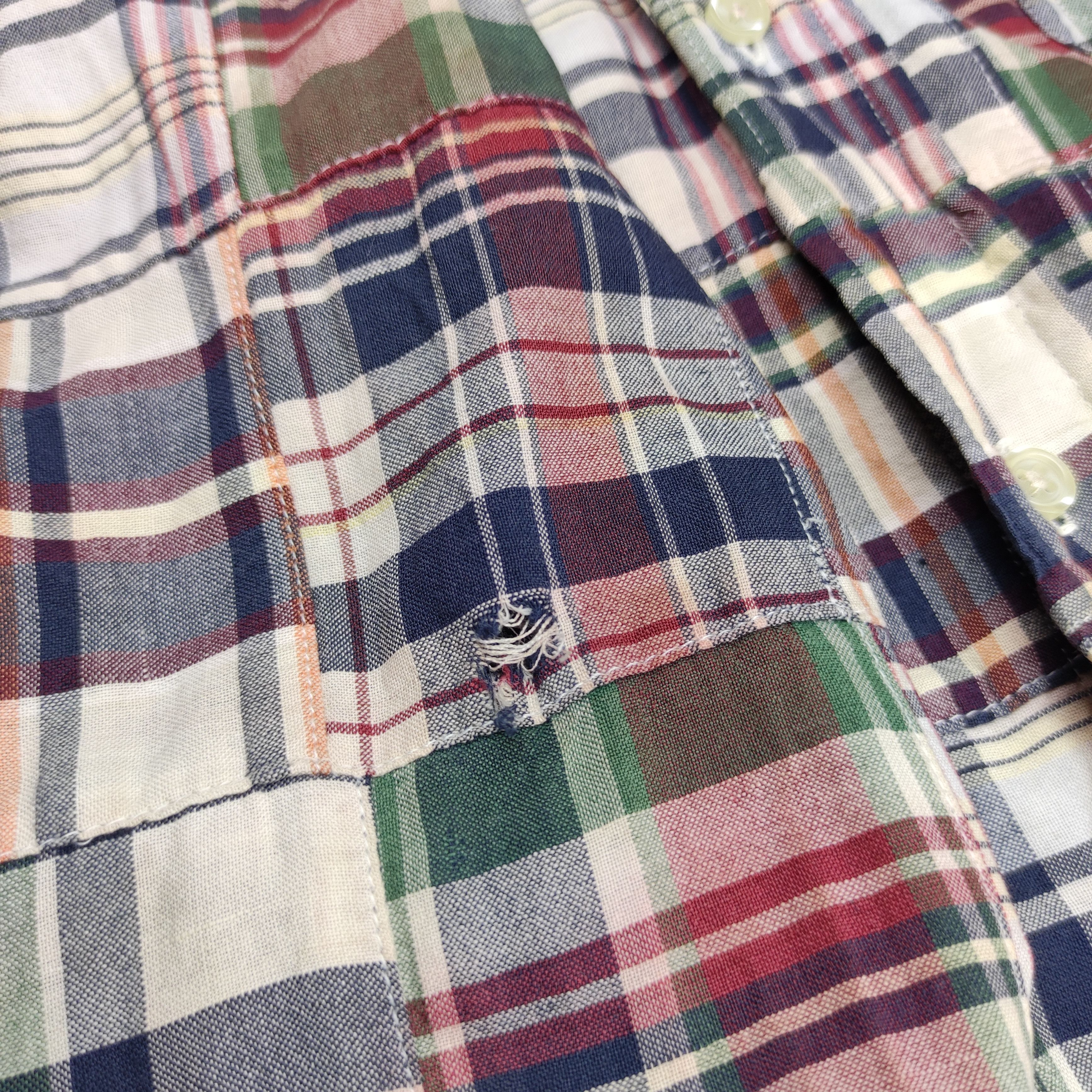Tommy Hilfiger × Vintage Tommy Hilfiger hooded Flannel PatchWork Size US XL / EU 56 / 4 - 9 Thumbnail