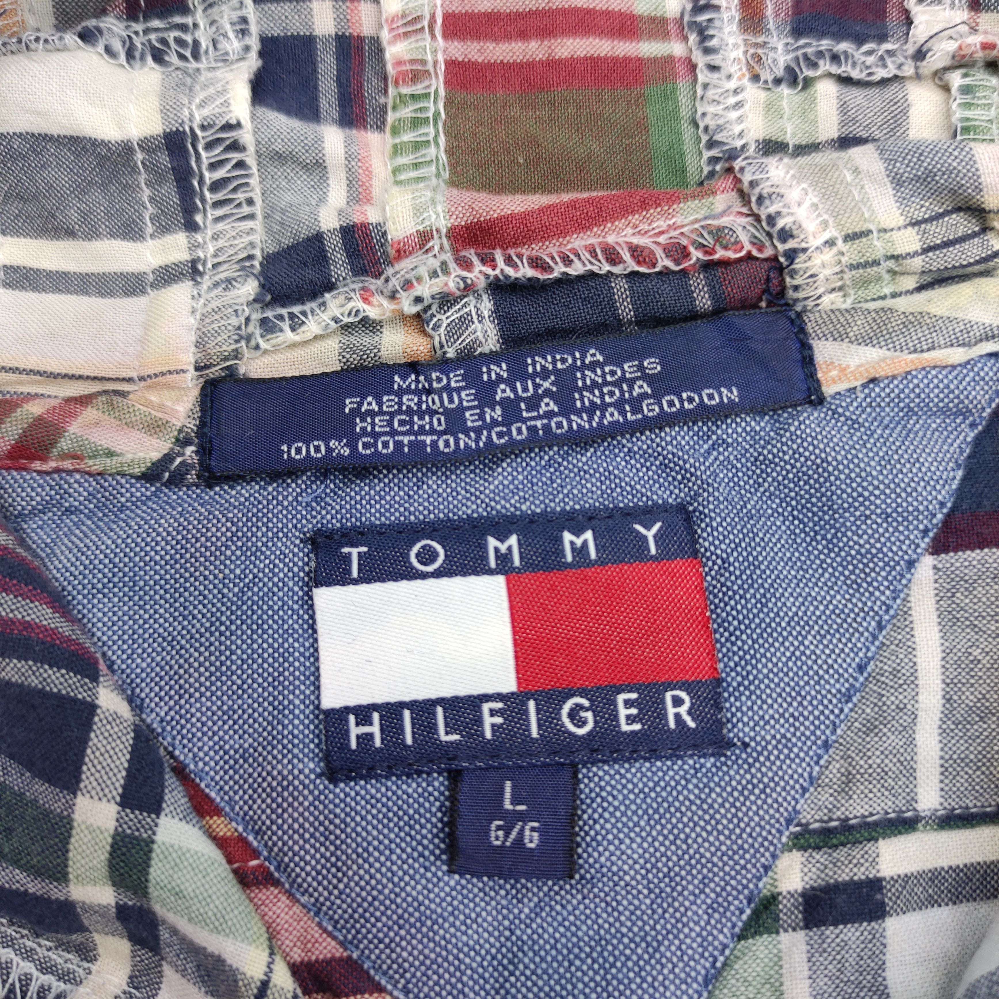 Tommy Hilfiger × Vintage Tommy Hilfiger hooded Flannel PatchWork Size US XL / EU 56 / 4 - 8 Thumbnail