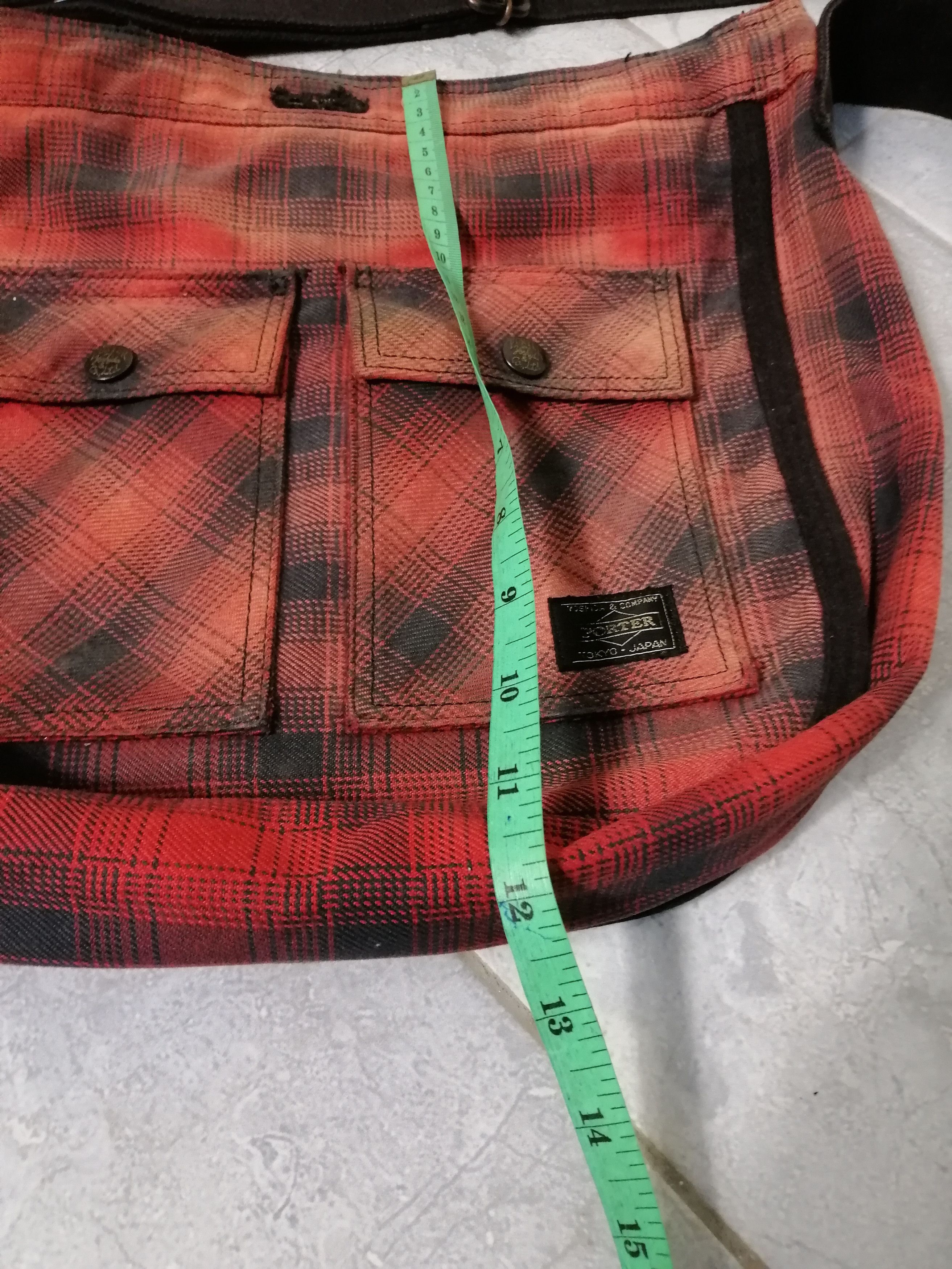 Japanese Brand × Porter Plaid Checked Two Side Shoulder Bag Cross Body Size ONE SIZE - 9 Thumbnail
