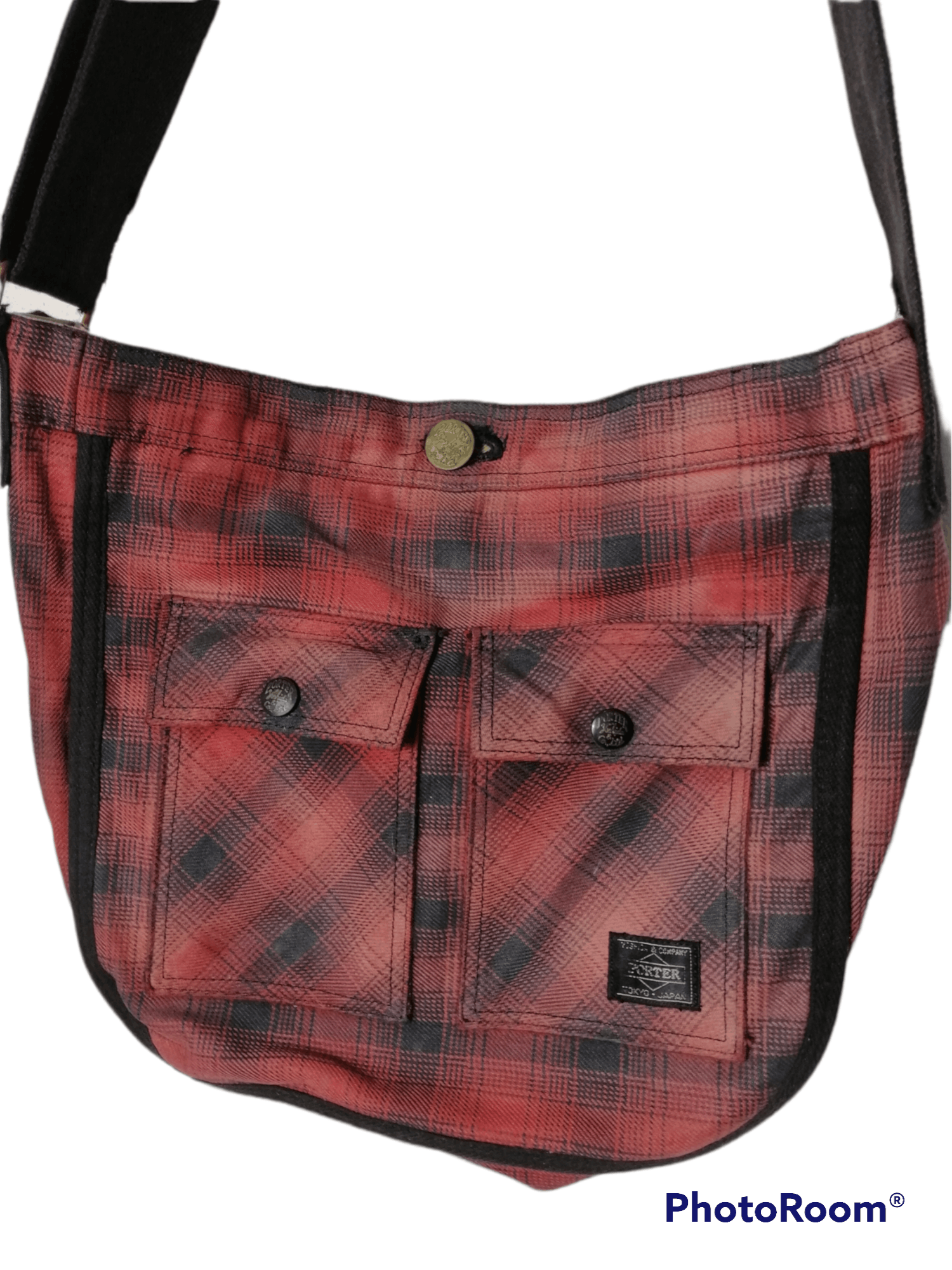 Japanese Brand × Porter Plaid Checked Two Side Shoulder Bag Cross Body Size ONE SIZE - 5 Thumbnail