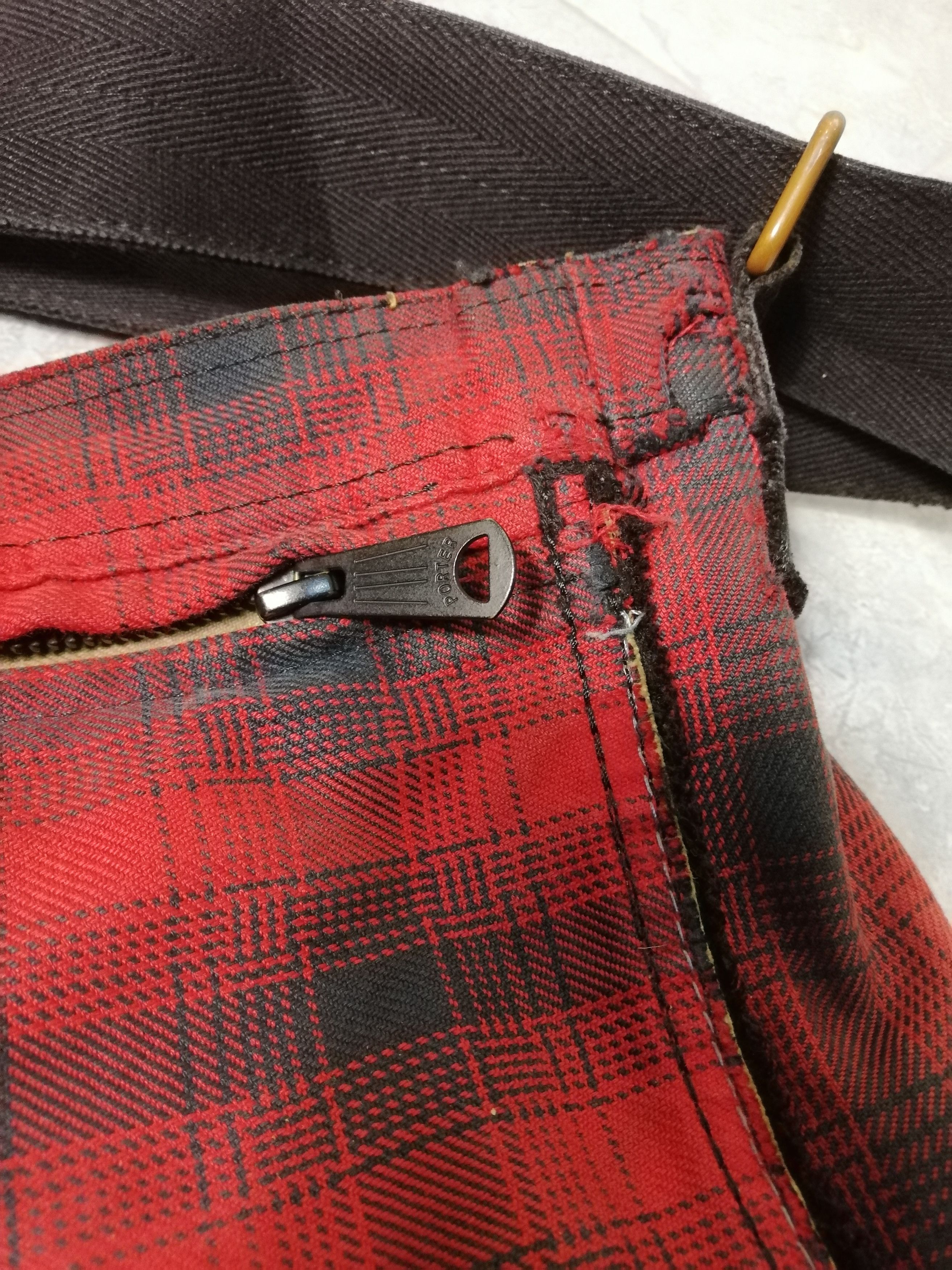 Japanese Brand × Porter Plaid Checked Two Side Shoulder Bag Cross Body Size ONE SIZE - 7 Thumbnail