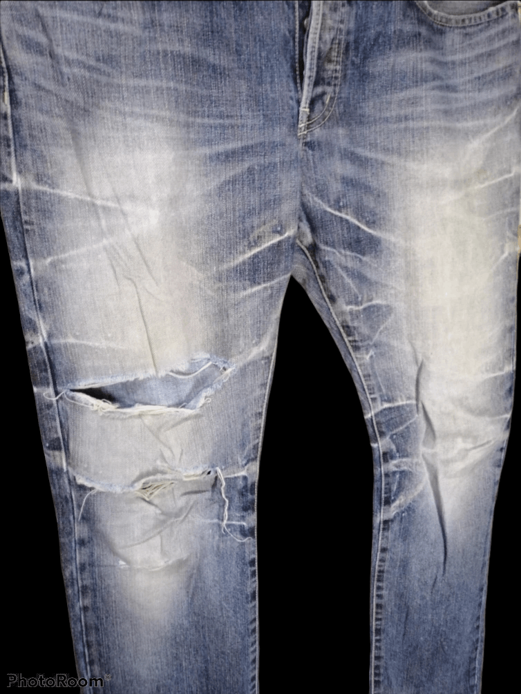 Japanese Brand × Takeo Kikuchi Japanese Distressed Takeo Kikuchi Straight Fit Size US 36 / EU 52 - 2 Thumbnail