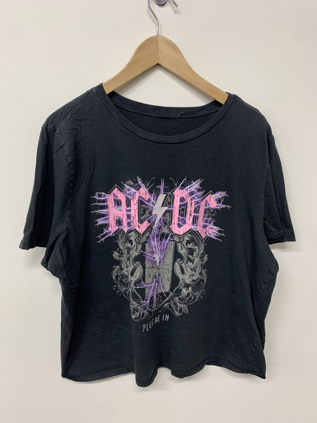 Ac/Dc × Band Tees × Vintage Vintage AC/DC Plug Me In Lightning Tee ...