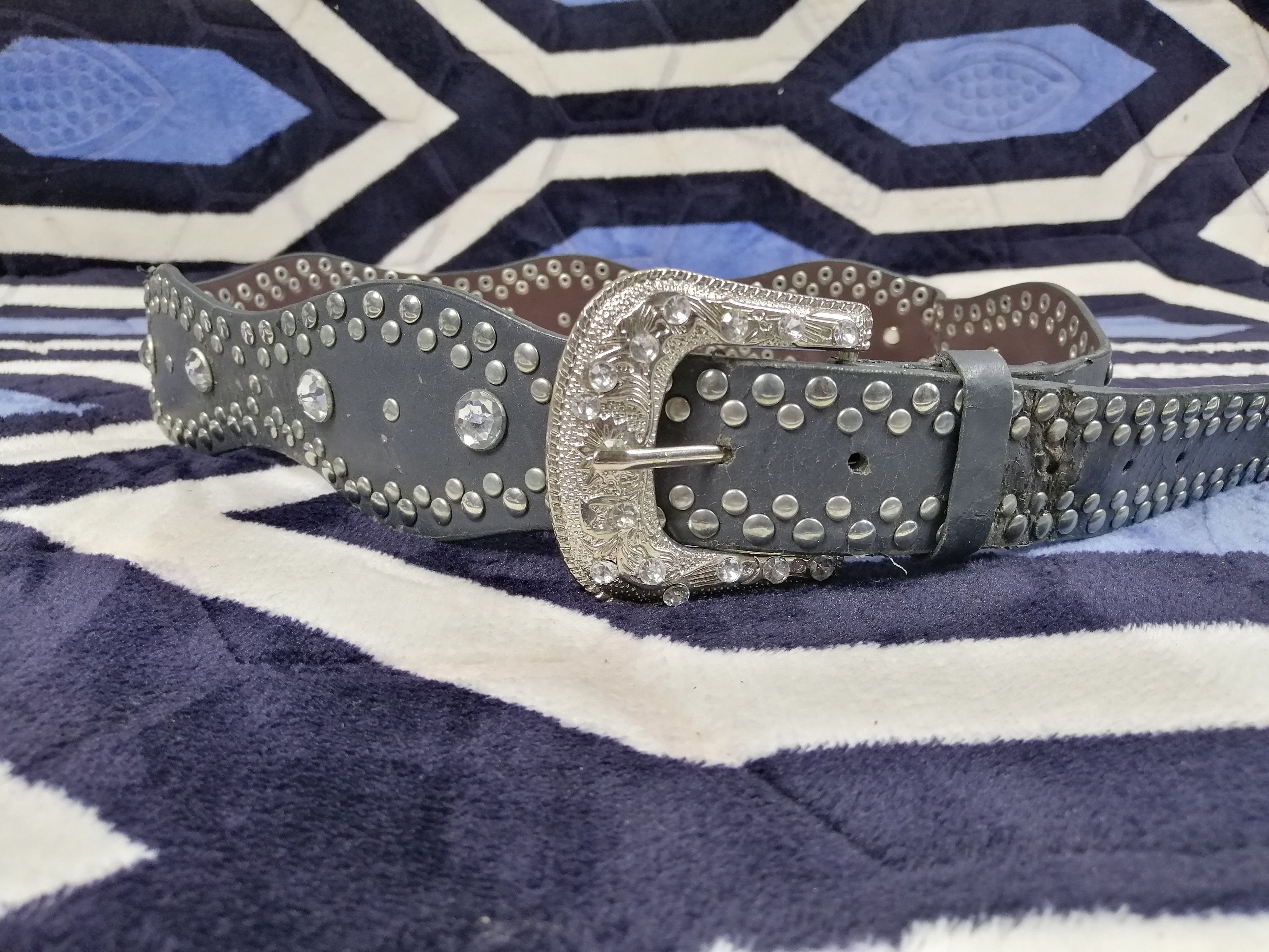 Japanese Brand × Other Big Buckle Belt Diamond Spikes Size ONE SIZE - 1 Thumbnail