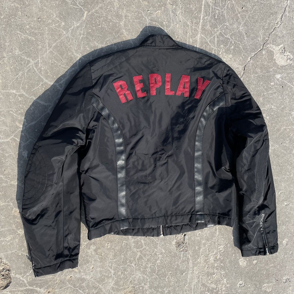 image of Luxury Replay Light Jacket Moto Size L Streetwear in Black, Men's