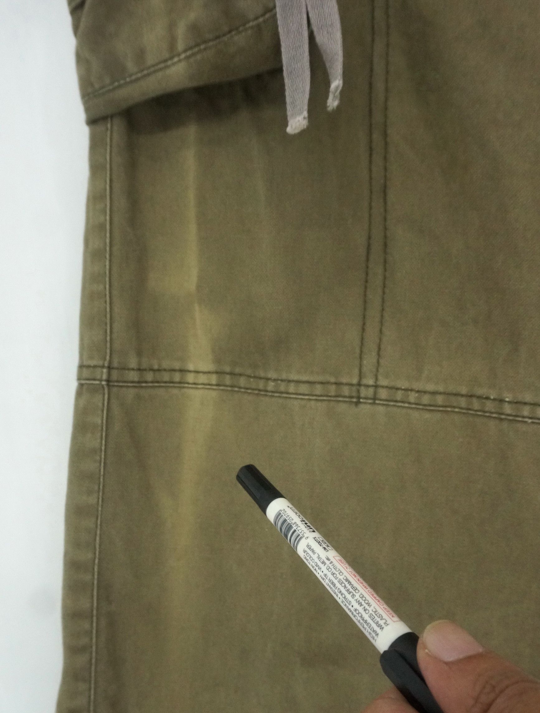Japanese Brand DopeVtg! SISKELI Japan Wide Flared Worn Out 3D Cargo Pants Size US 33 - 21 Thumbnail