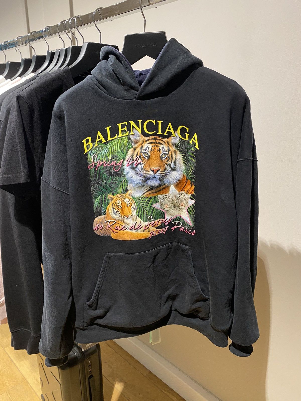Balenciaga Balenciaga Reversible Tiger Logo Hoodie | Grailed