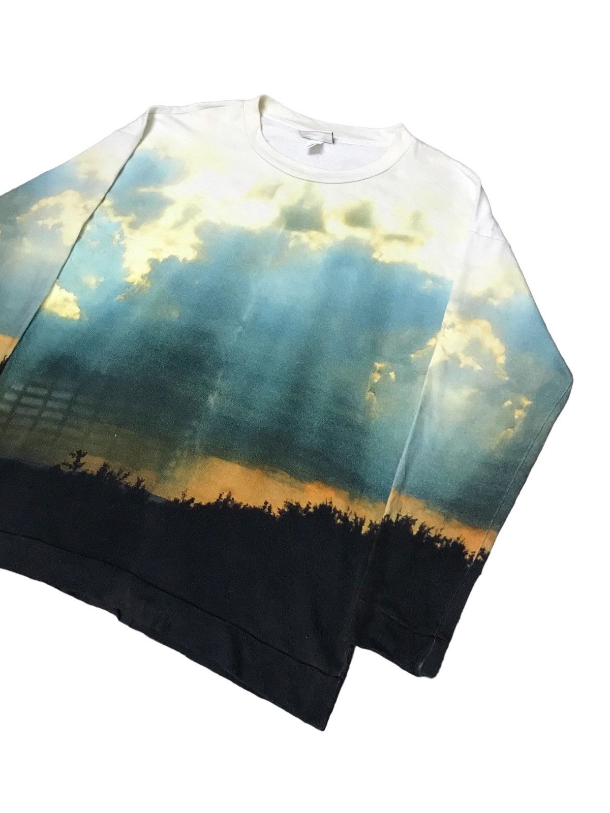 Japanese Brand × Vintage Monki Sweatshirt Sunset Horizon Graphic Unique Nature Print Size US M / EU 48-50 / 2 - 2 Thumbnail