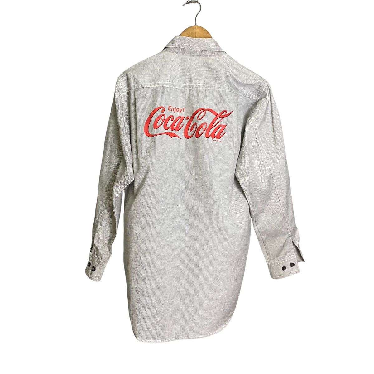 vintage coca cola stripes worker shirt