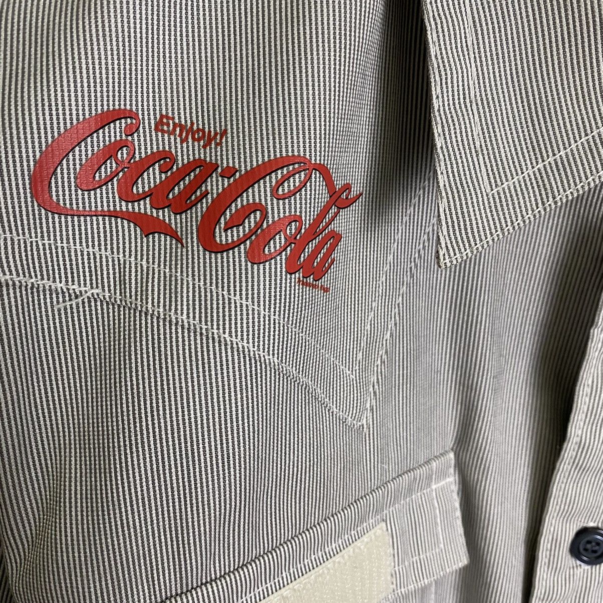 vintage coca cola stripes worker shirt