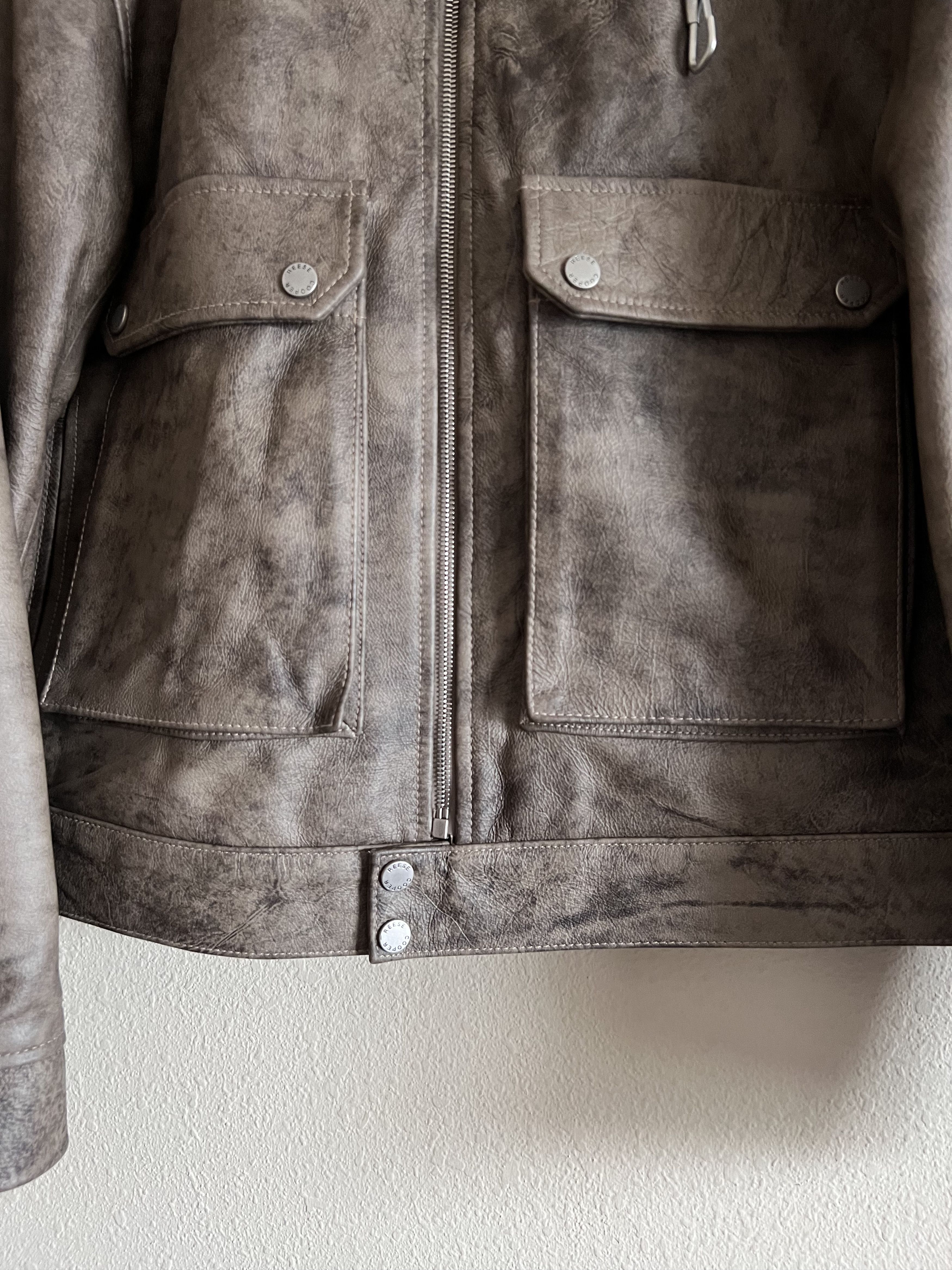 Reese Cooper Reese Cooper RCI Compass Leather Cargo Jacket in Brown Size US M / EU 48-50 / 2 - 3 Thumbnail