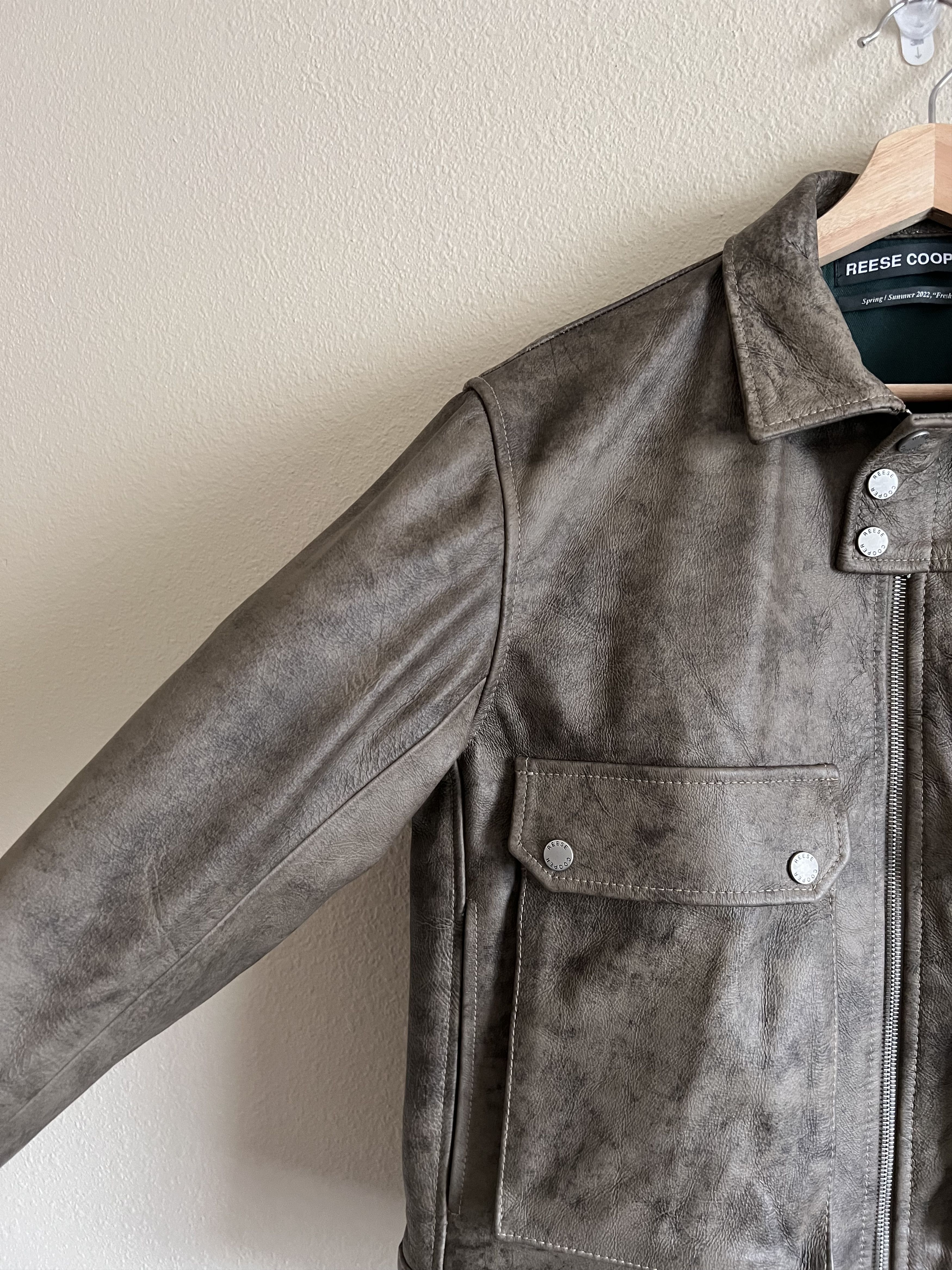 Reese Cooper Reese Cooper RCI Compass Leather Cargo Jacket in Brown Size US M / EU 48-50 / 2 - 5 Thumbnail