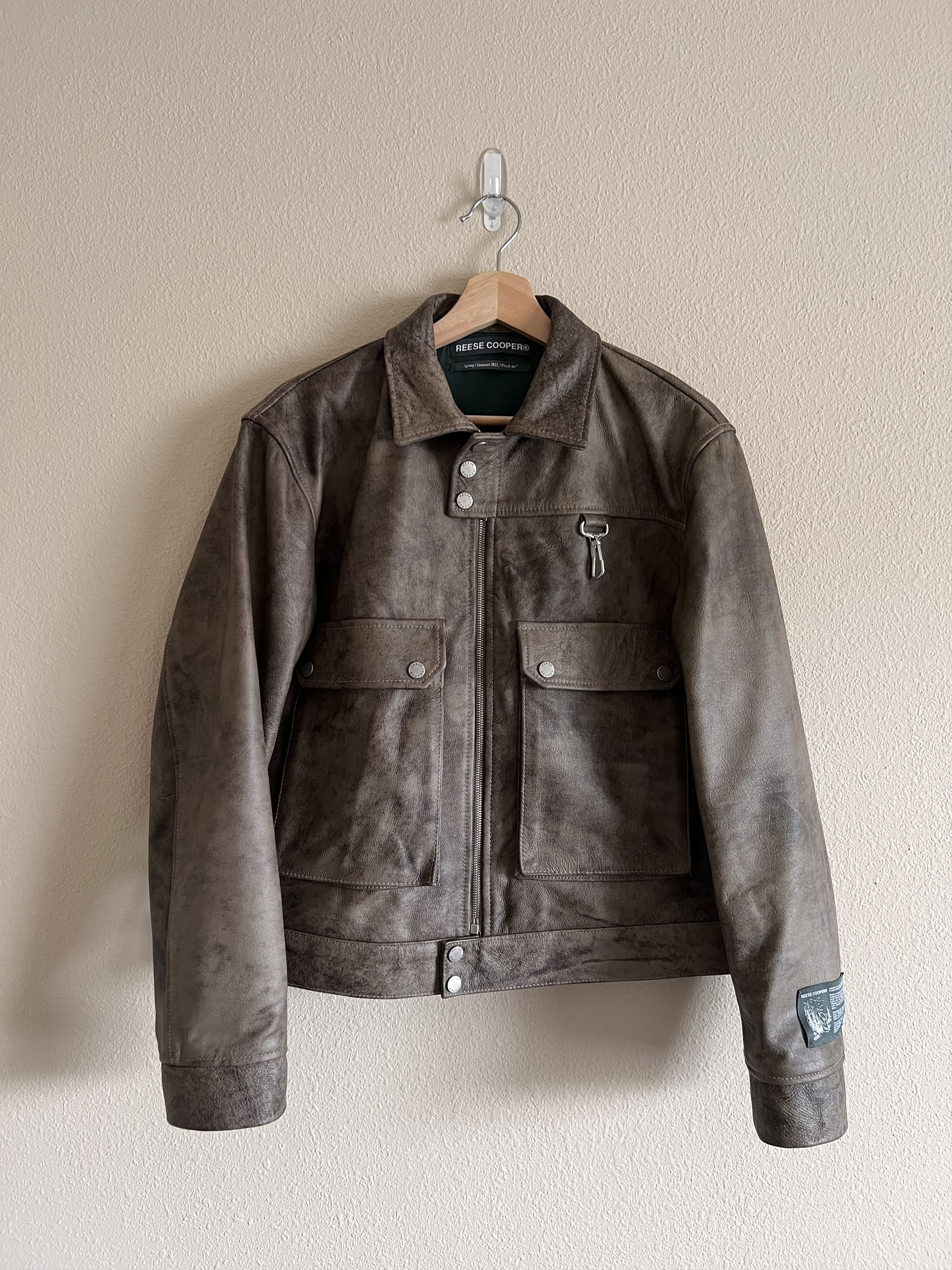 Reese Cooper Reese Cooper RCI Compass Leather Cargo Jacket in Brown Size US M / EU 48-50 / 2 - 1 Thumbnail