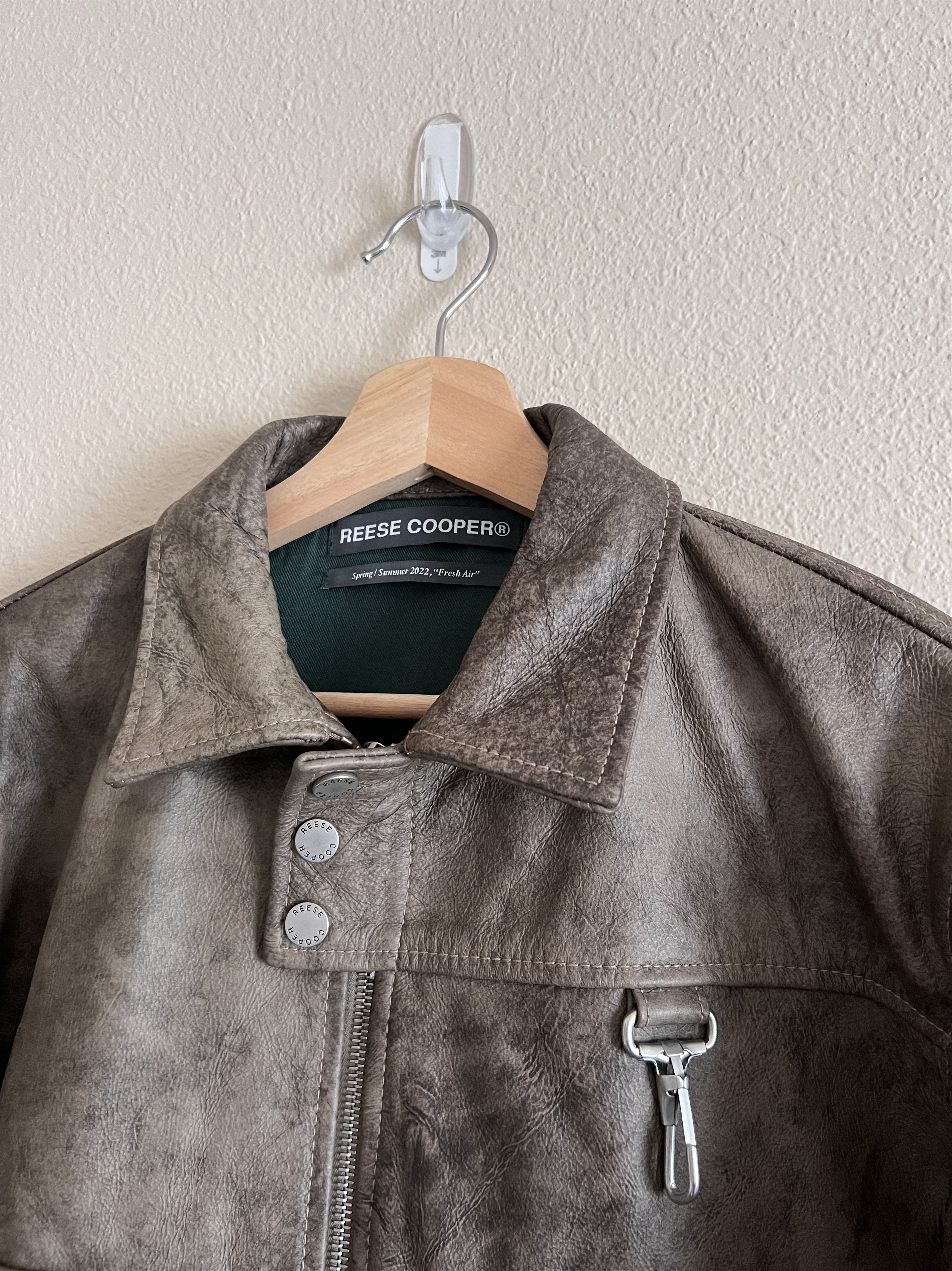 Reese Cooper Reese Cooper RCI Compass Leather Cargo Jacket in Brown Size US M / EU 48-50 / 2 - 2 Thumbnail