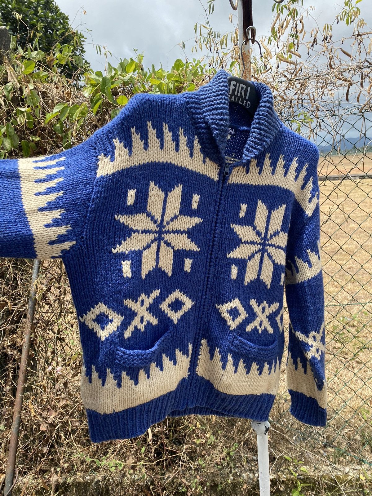 Vintage Vintage Georgia Coffe Cardigan Sweater Size US L / EU 52-54 / 3 - 4 Thumbnail