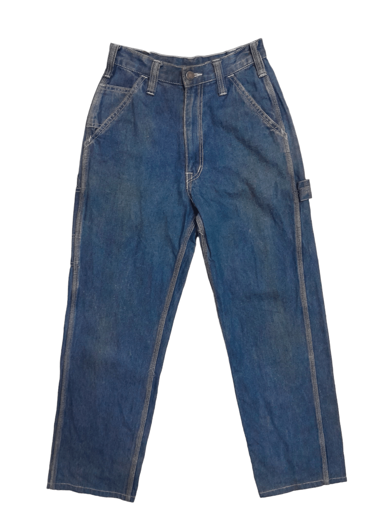 Indigo × Japanese Brand × Vintage 90s Japan Indigo Denim Carpenter (E726) waist 25 Size US 26 / EU 42 - 3 Thumbnail