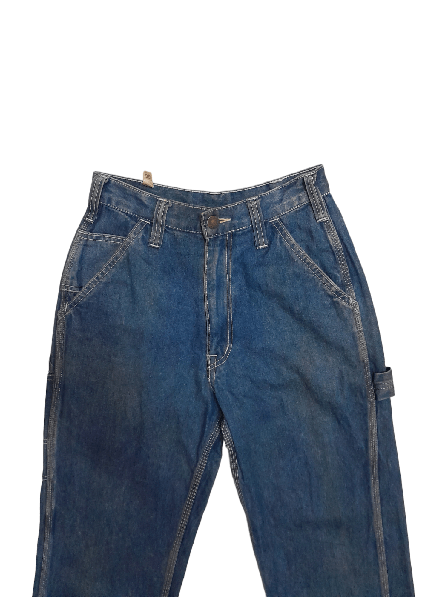 Indigo × Japanese Brand × Vintage 90s Japan Indigo Denim Carpenter (E726) waist 25 Size US 26 / EU 42 - 4 Thumbnail