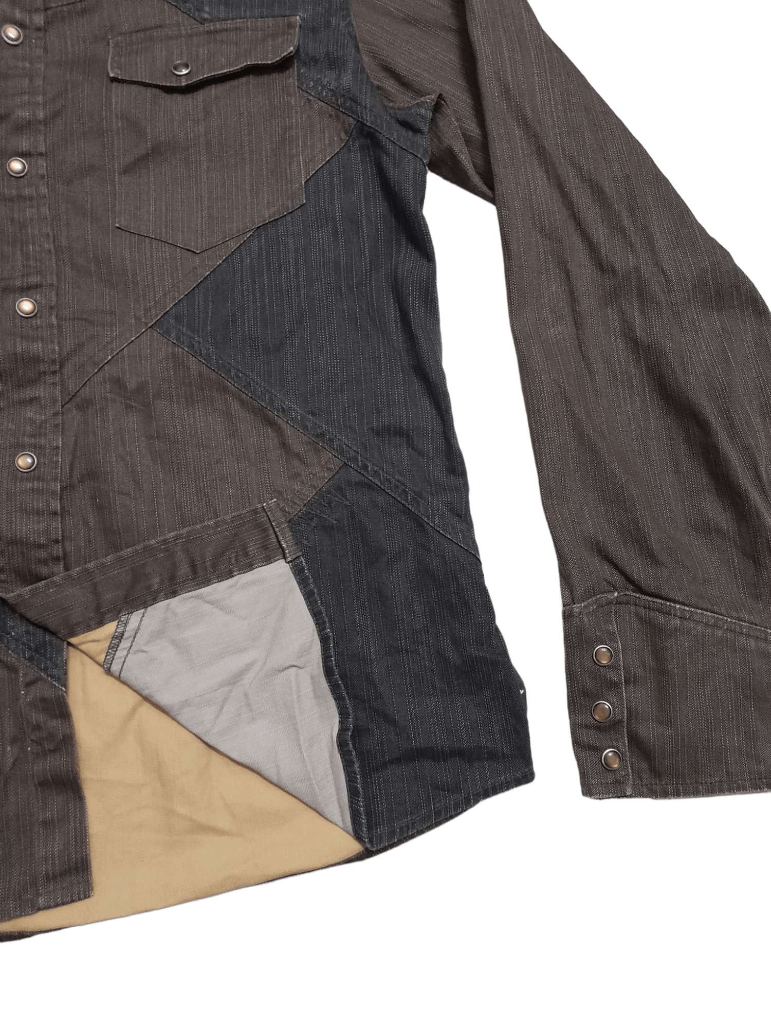 Japanese Brand × Seditionaries Berning Sho Patchwork Punk Shirt Button Down (E728) Size US L / EU 52-54 / 3 - 3 Thumbnail