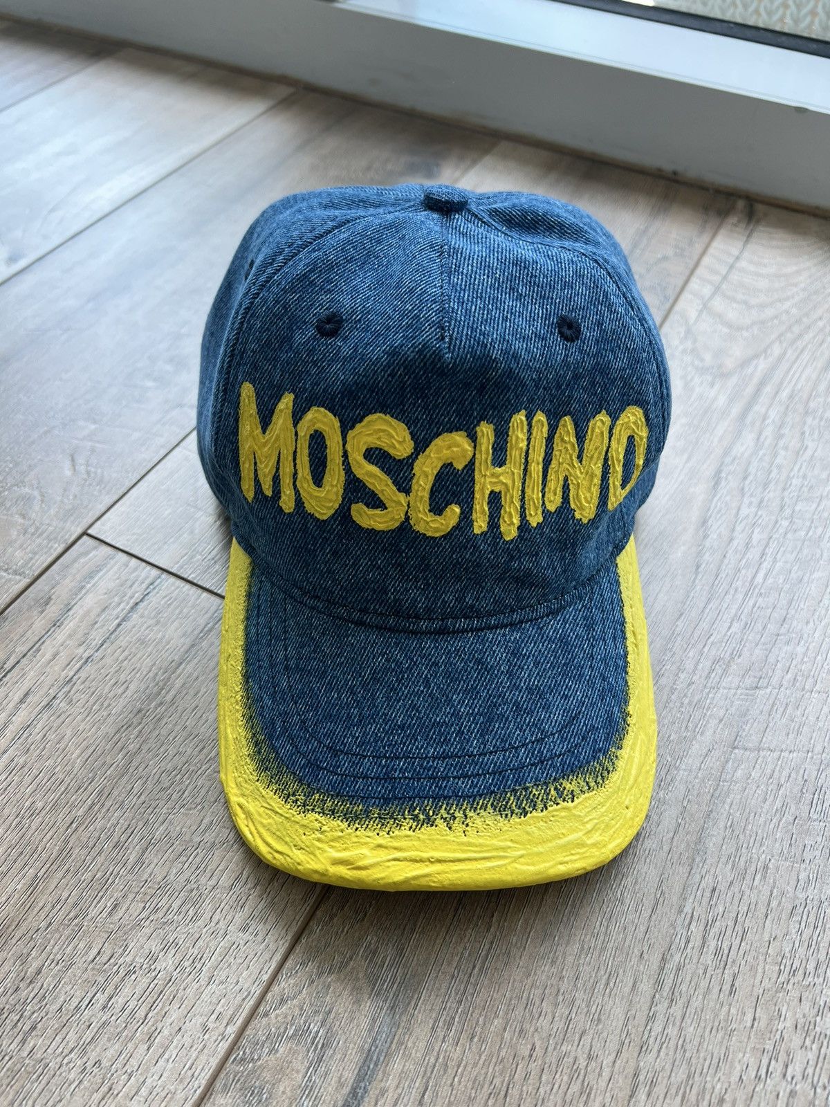 Moschino Mochino Logo Denim Baseball Cap | Grailed display picture 2