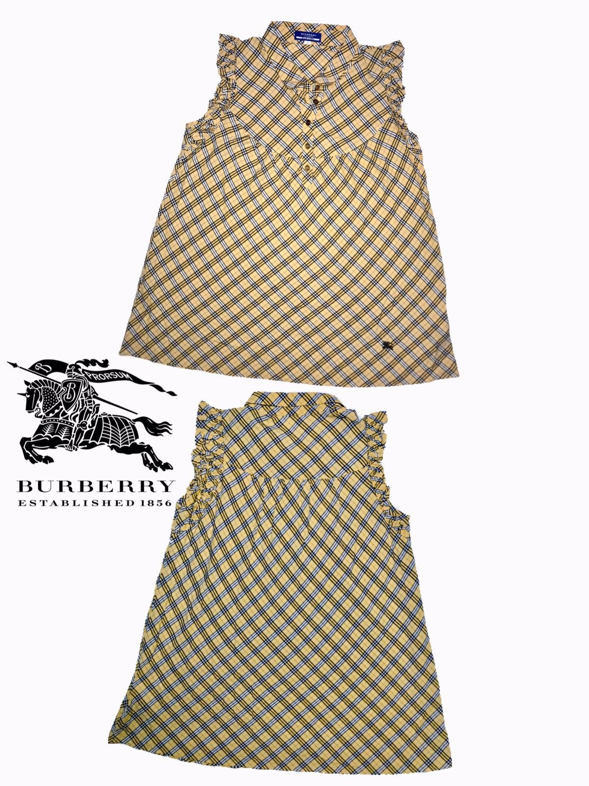 Burberry Burberry bLue label blouse 5 buttons Top ladies Nova Checker Size XS / US 0-2 / IT 36-38 - 1 Thumbnail
