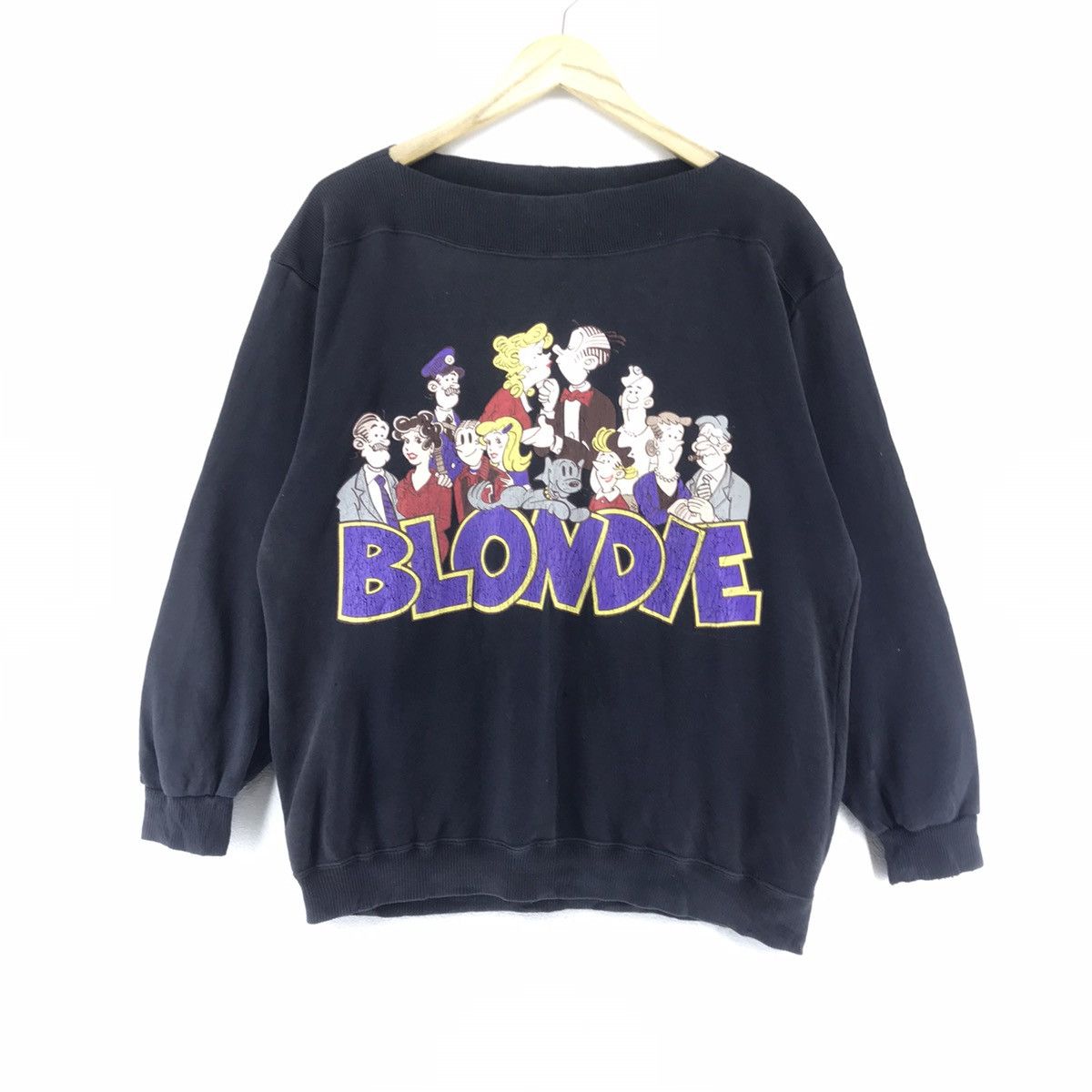 Vintage Blondie Cartoon Sweatshirt Pullover Boat Neck Size US L / EU 52-54 / 3 - 1 Thumbnail