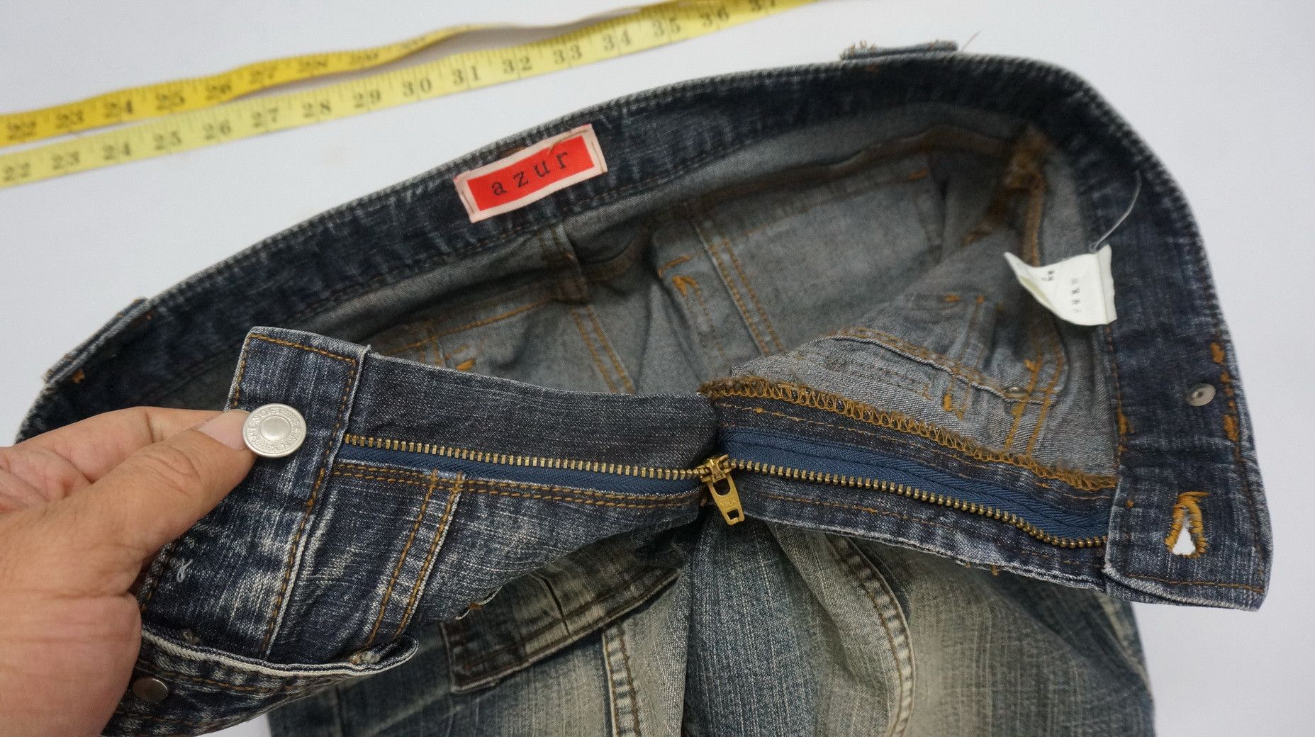 Japanese Brand Fire! Vintage AZUR Japan Flare Hysteric Vibes Womens Jeans Size 30" / US 8 / IT 44 - 17 Thumbnail
