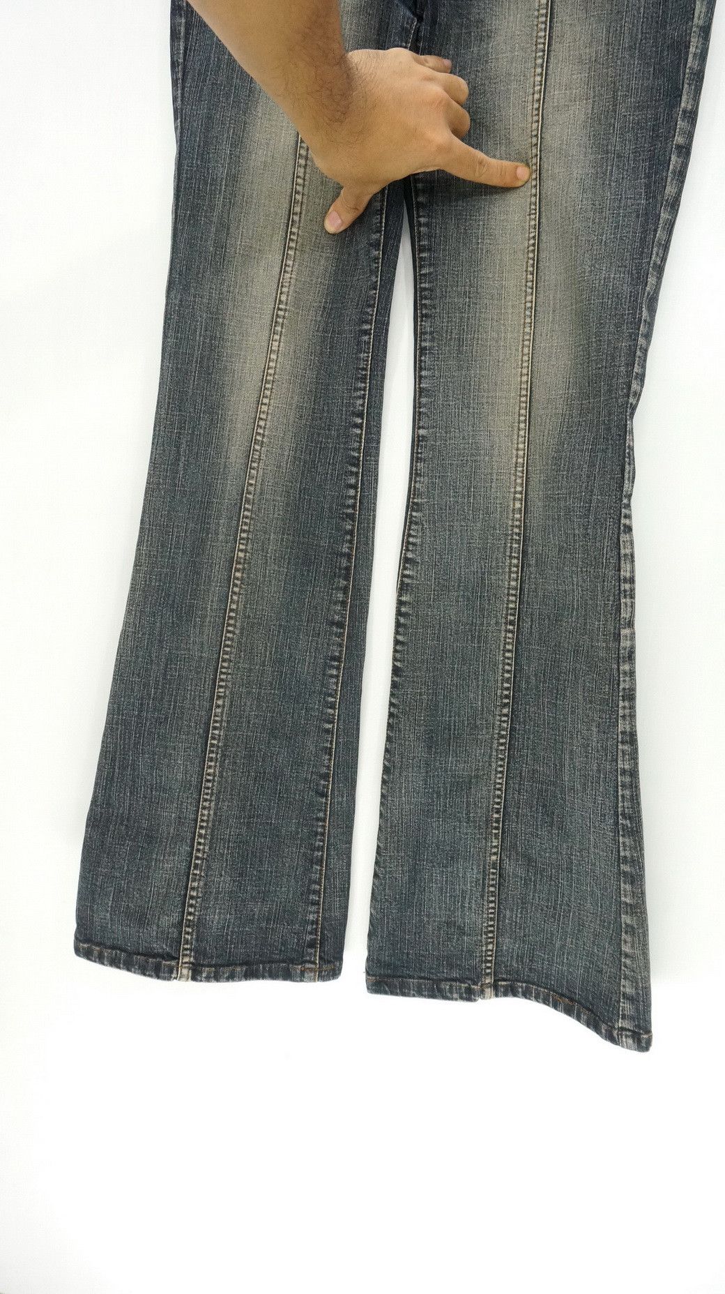 Japanese Brand Fire! Vintage AZUR Japan Flare Hysteric Vibes Womens Jeans Size 30" / US 8 / IT 44 - 8 Thumbnail
