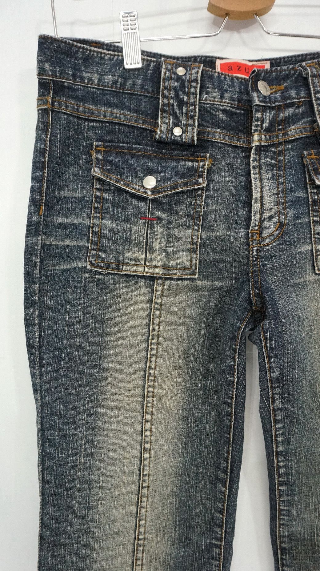 Japanese Brand Fire! Vintage AZUR Japan Flare Hysteric Vibes Womens Jeans Size 30" / US 8 / IT 44 - 5 Thumbnail