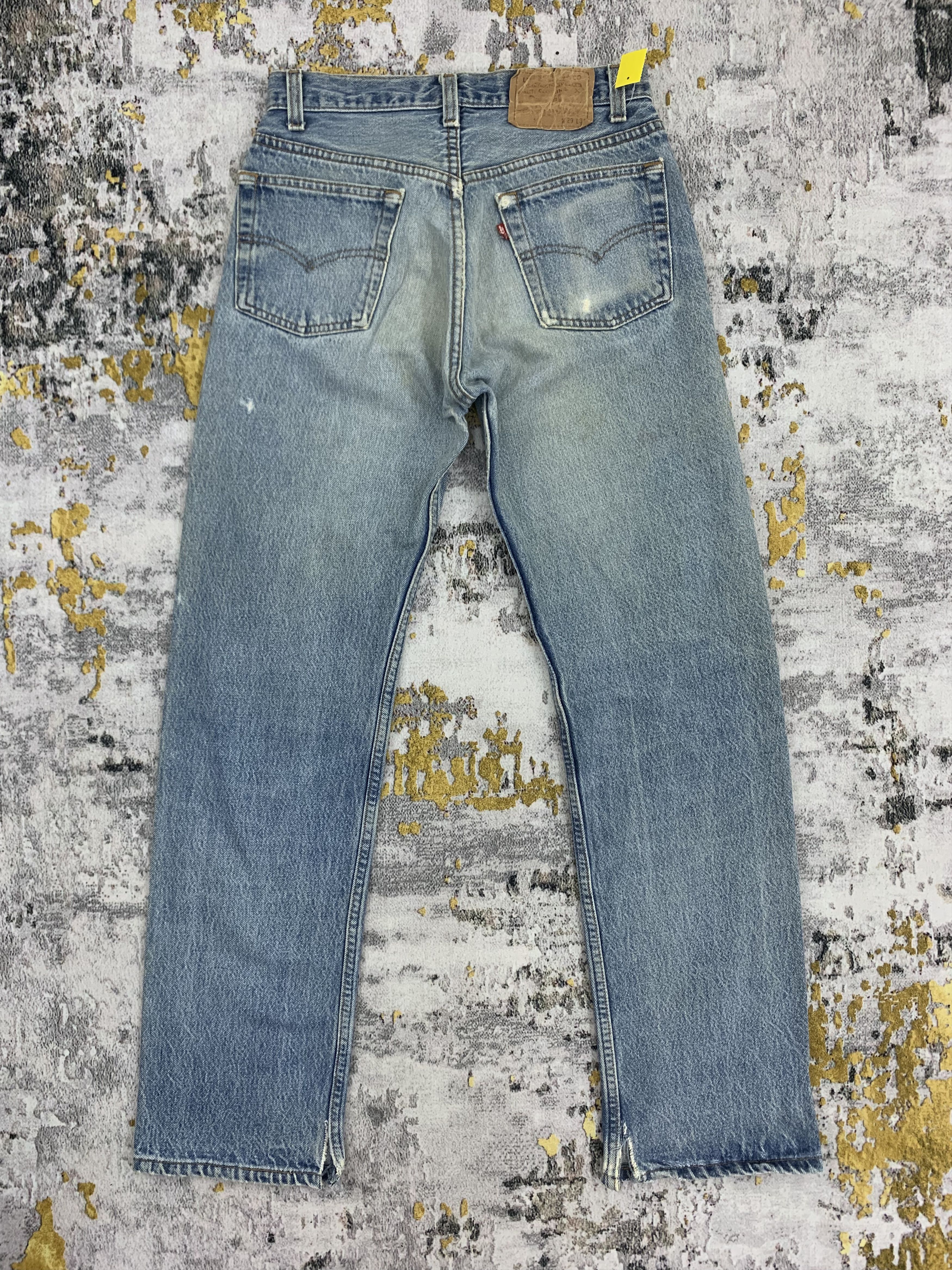Levi's Vintage Levi's 501 Blue Denim Ripped Jeans Size US 27 - 5 Thumbnail