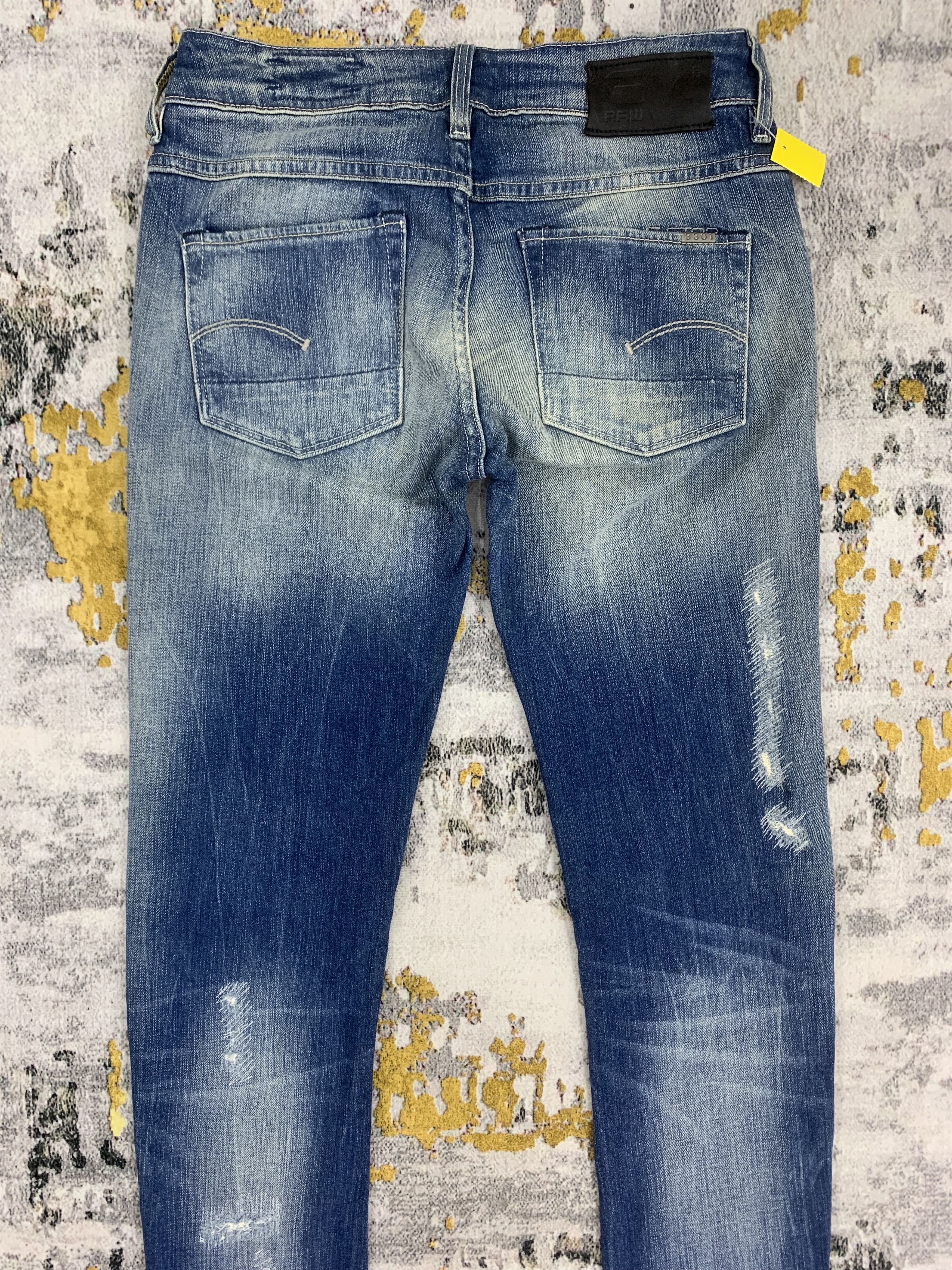 G-Star Distressed Denim Blue Jeans G Star Raw Ripped Womenswear Size 26" / US 2 / IT 38 - 5 Thumbnail