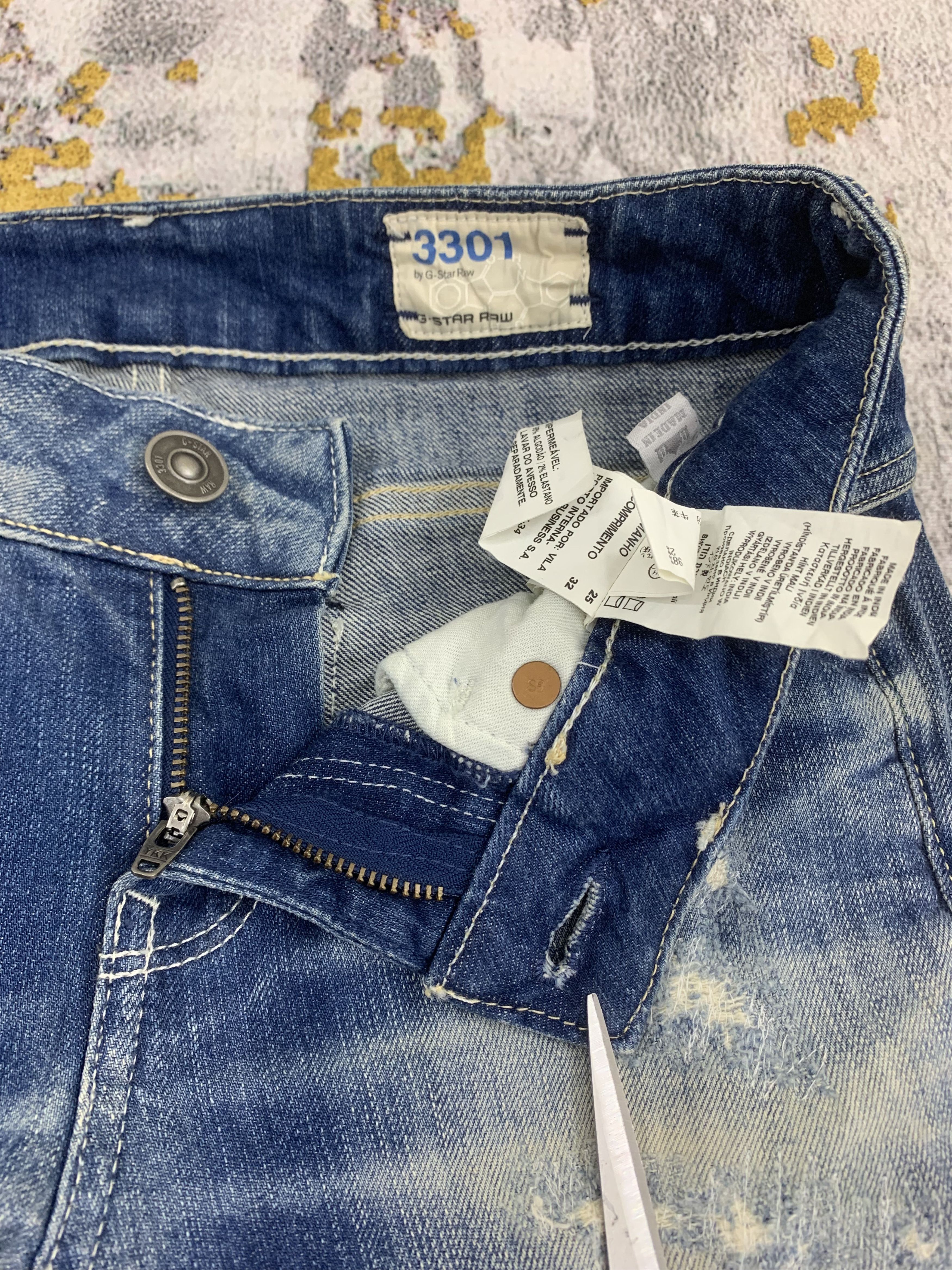 G-Star Distressed Denim Blue Jeans G Star Raw Ripped Womenswear Size 26" / US 2 / IT 38 - 3 Thumbnail