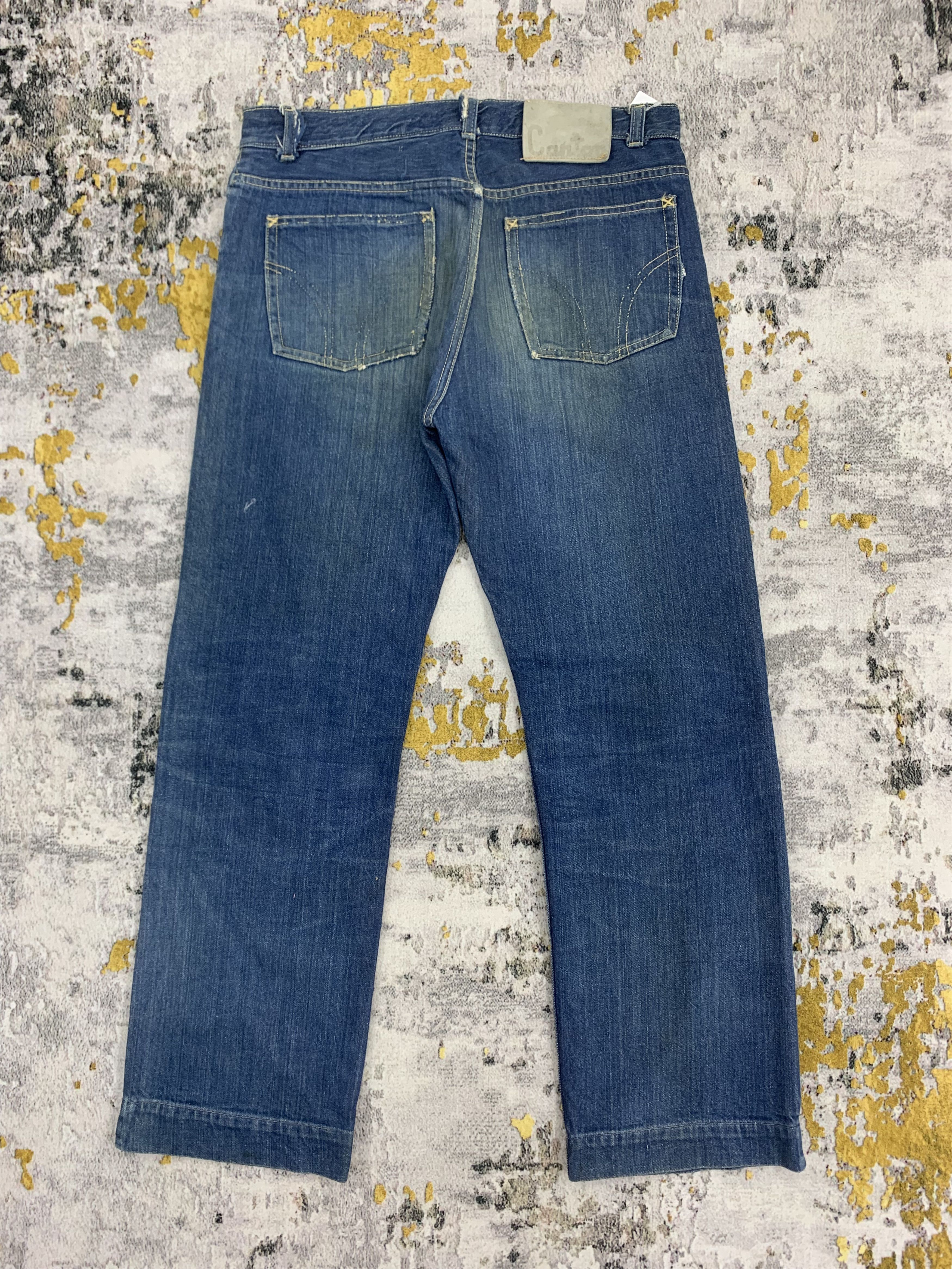 Japanese Brand Vintage Canton Blue Denim Selvedge Jeans Size US 31 - 4 Thumbnail