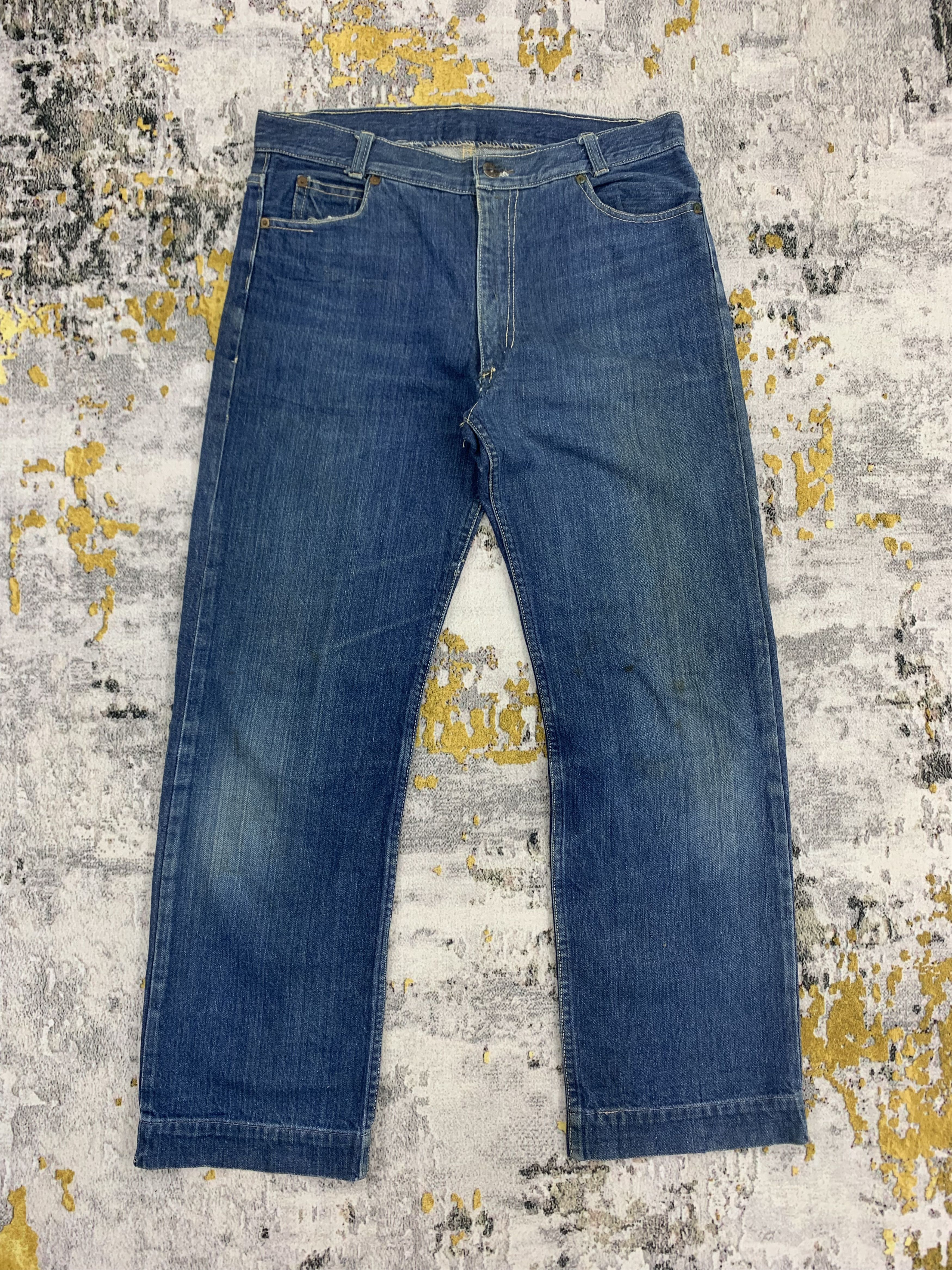 Japanese Brand Vintage Canton Blue Denim Selvedge Jeans Size US 31 - 1 Thumbnail
