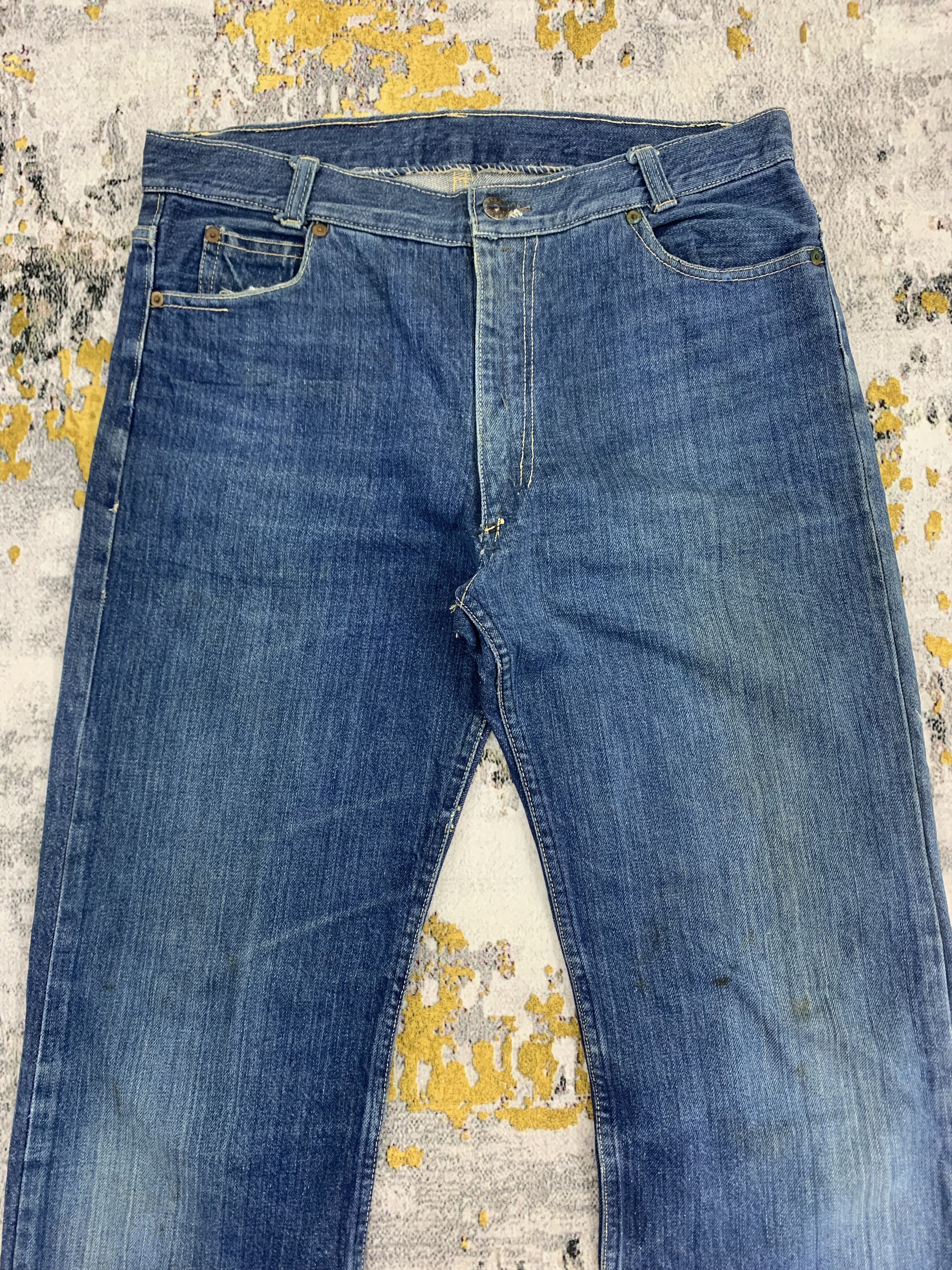 Japanese Brand Vintage Canton Blue Denim Selvedge Jeans Size US 31 - 2 Thumbnail